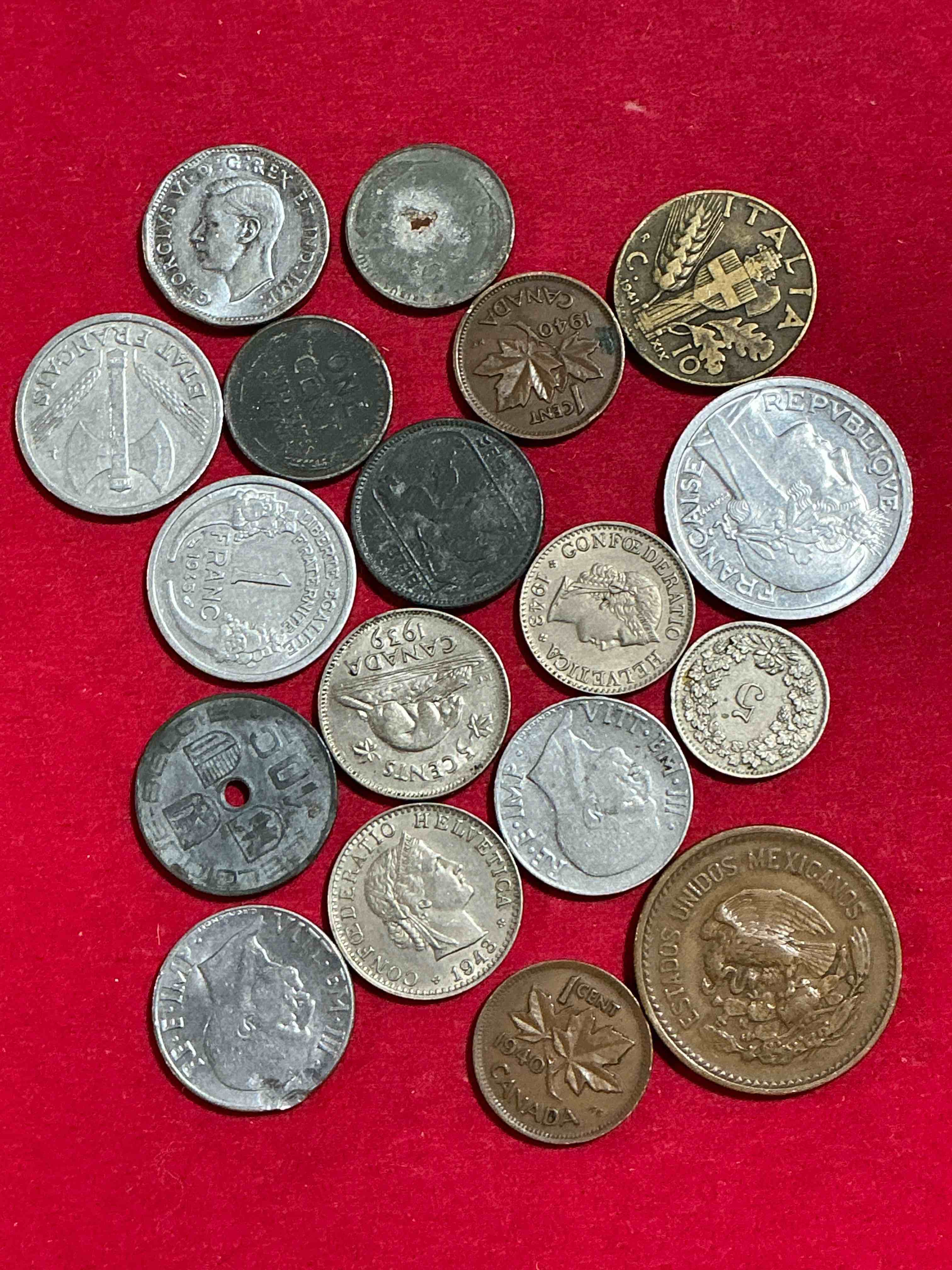 world war two buffs rejoice! up for auction is an awesome collection of world war ii era coins (1939-1945) from around the world! really hard to collect & find in one place! really cool pieces of history!