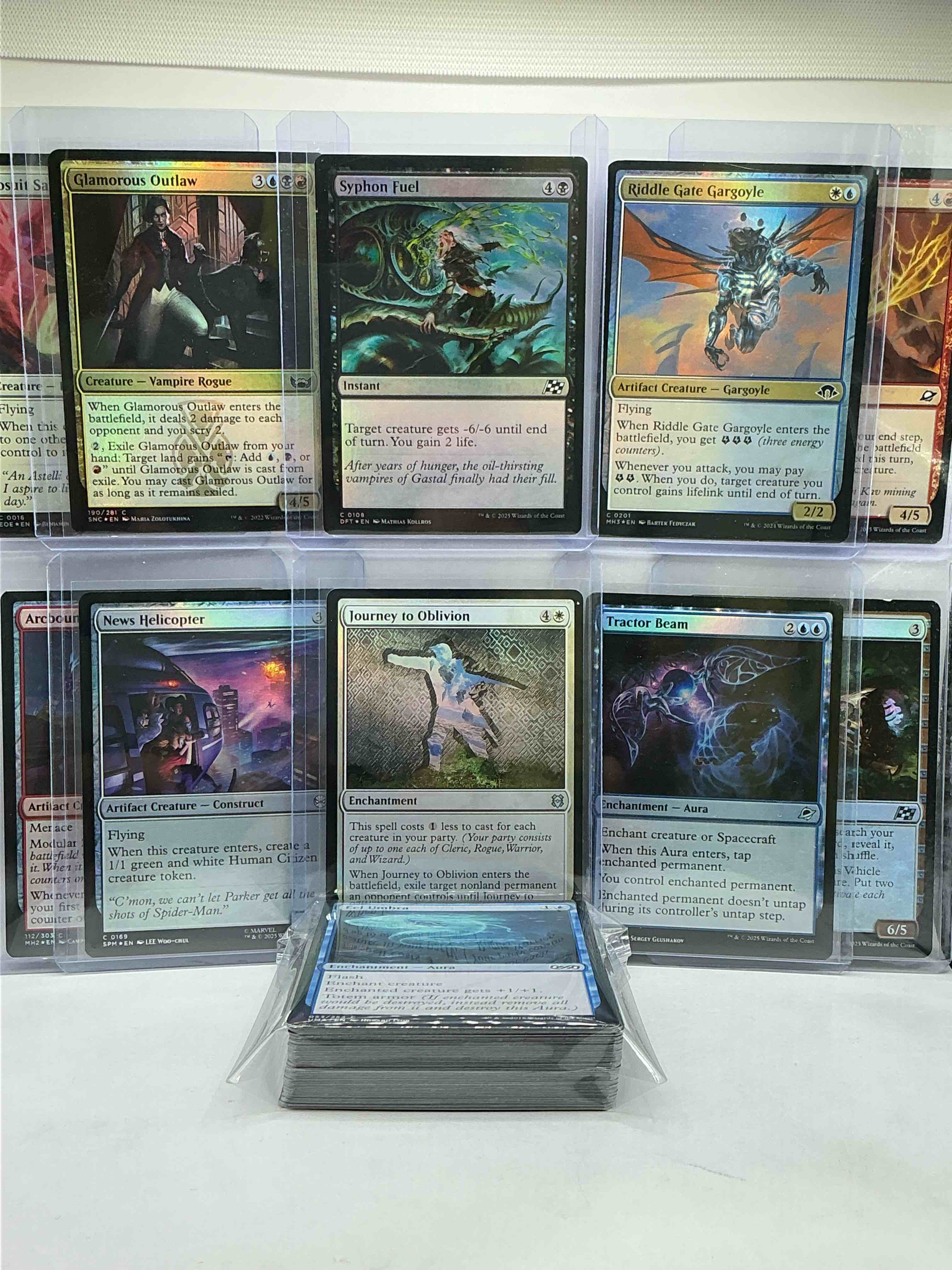 Condition photo showing New/Like New for magic the gathering 50 card lot! lot includes 10 rare or holo foil cards! all cards in excellent shape condition! a great way to join the mtg craze!