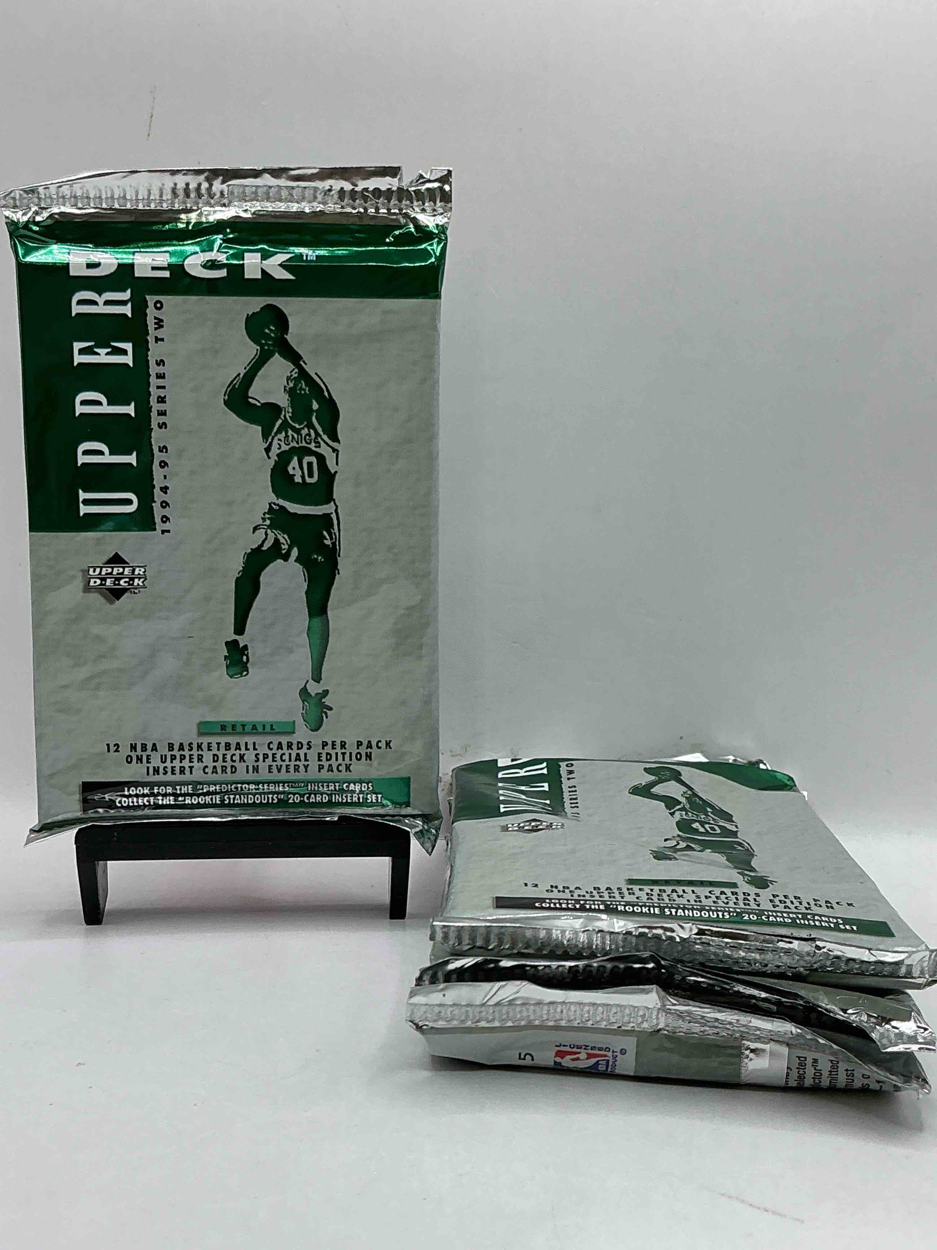 michael jordan!? wow... super rare 1994-95 upper deck basketball packs, direct from original box! search for awesome cards, michael jordan then & now card, grant hill rookie card, jason kidd rookie card, jalen rose rookie card & so much more!
