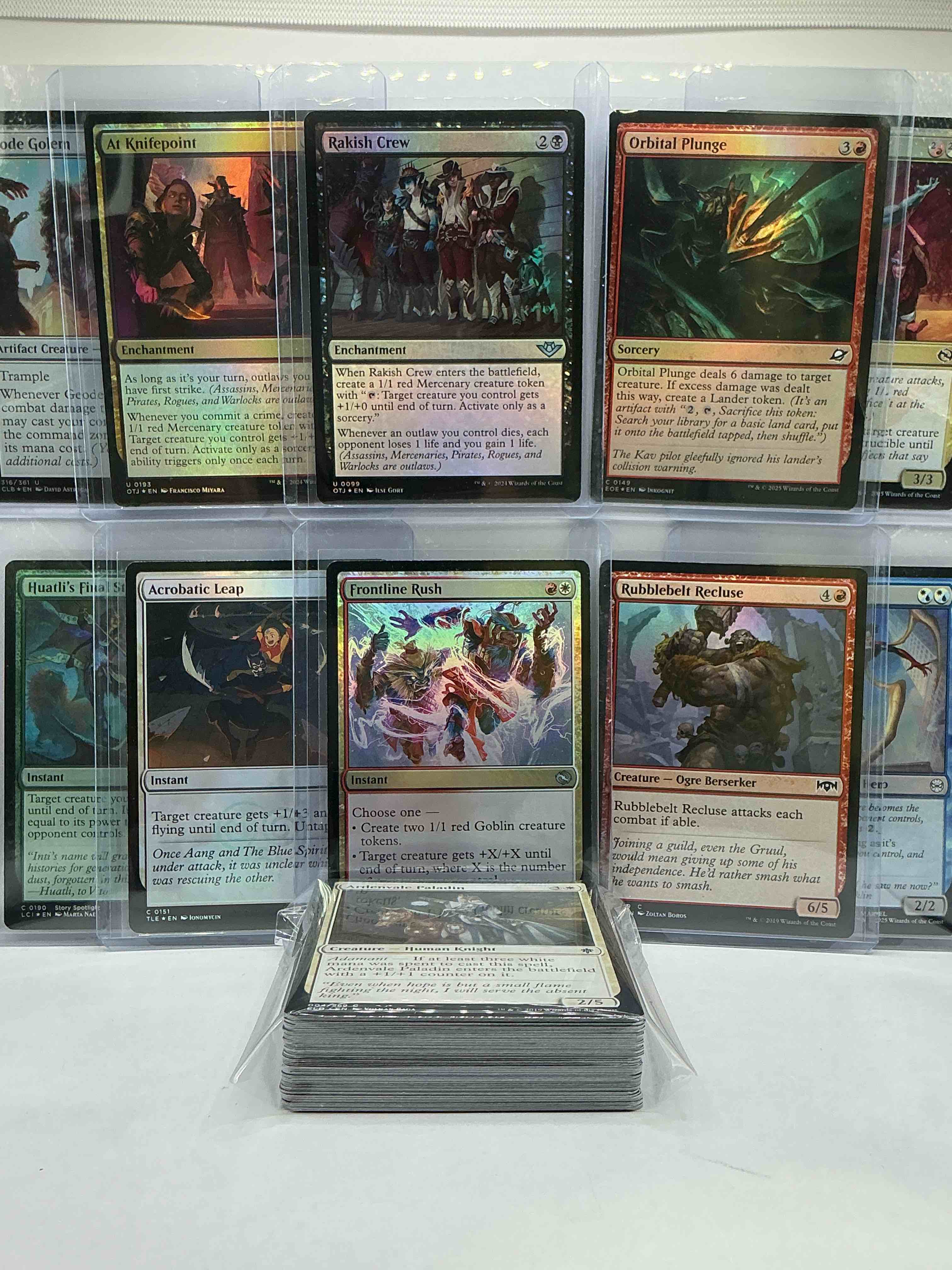 Condition photo showing New/Like New for magic the gathering 50 card lot! lot includes 10 rare or holo foil cards! all cards in excellent shape condition! a great way to join the mtg craze!