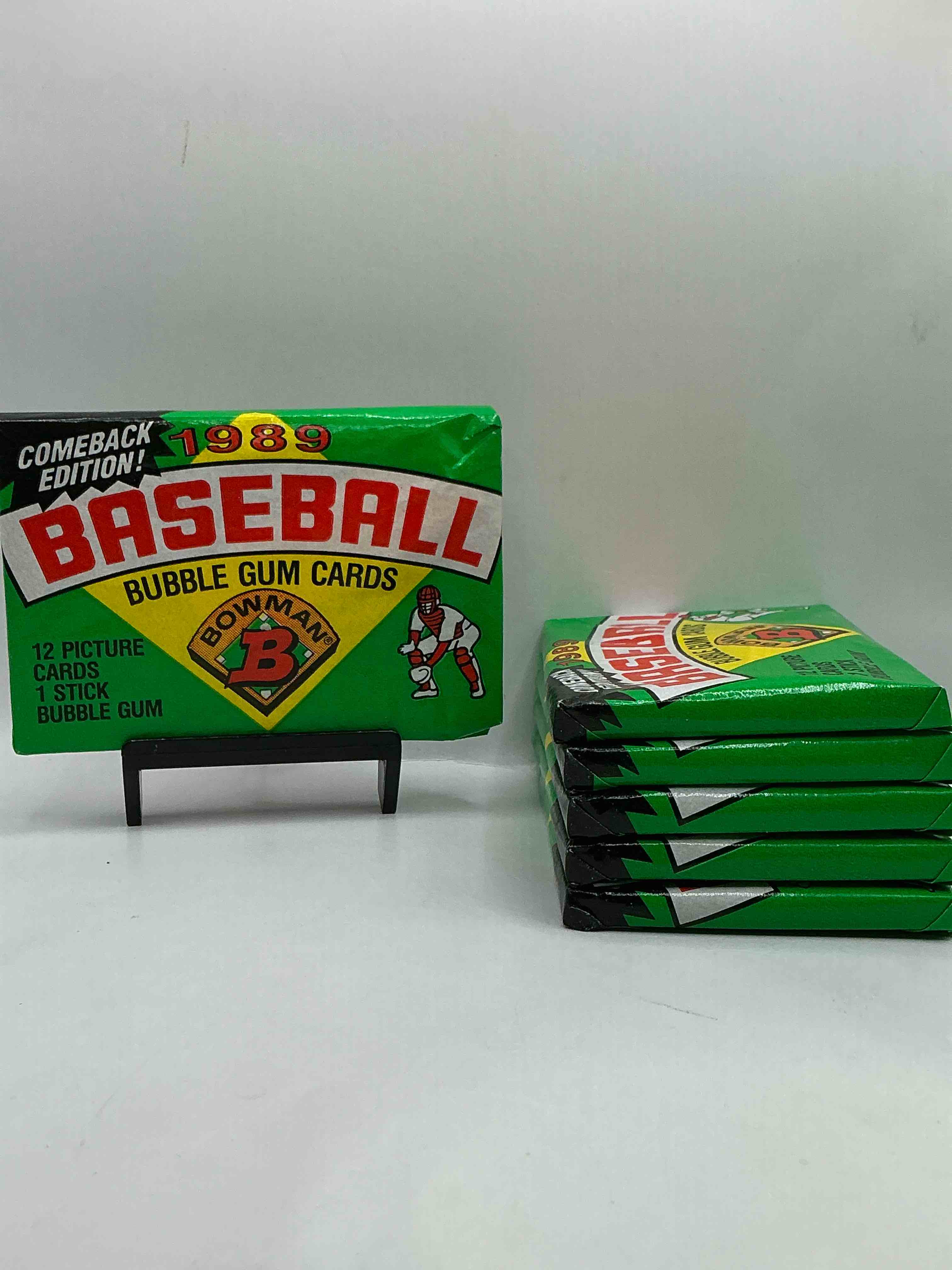 1989 bowman comeback edition baseball cards! direct from original box! search for ken griffey jr. rookie card & valuable bo jackson & nolan ryan cards!