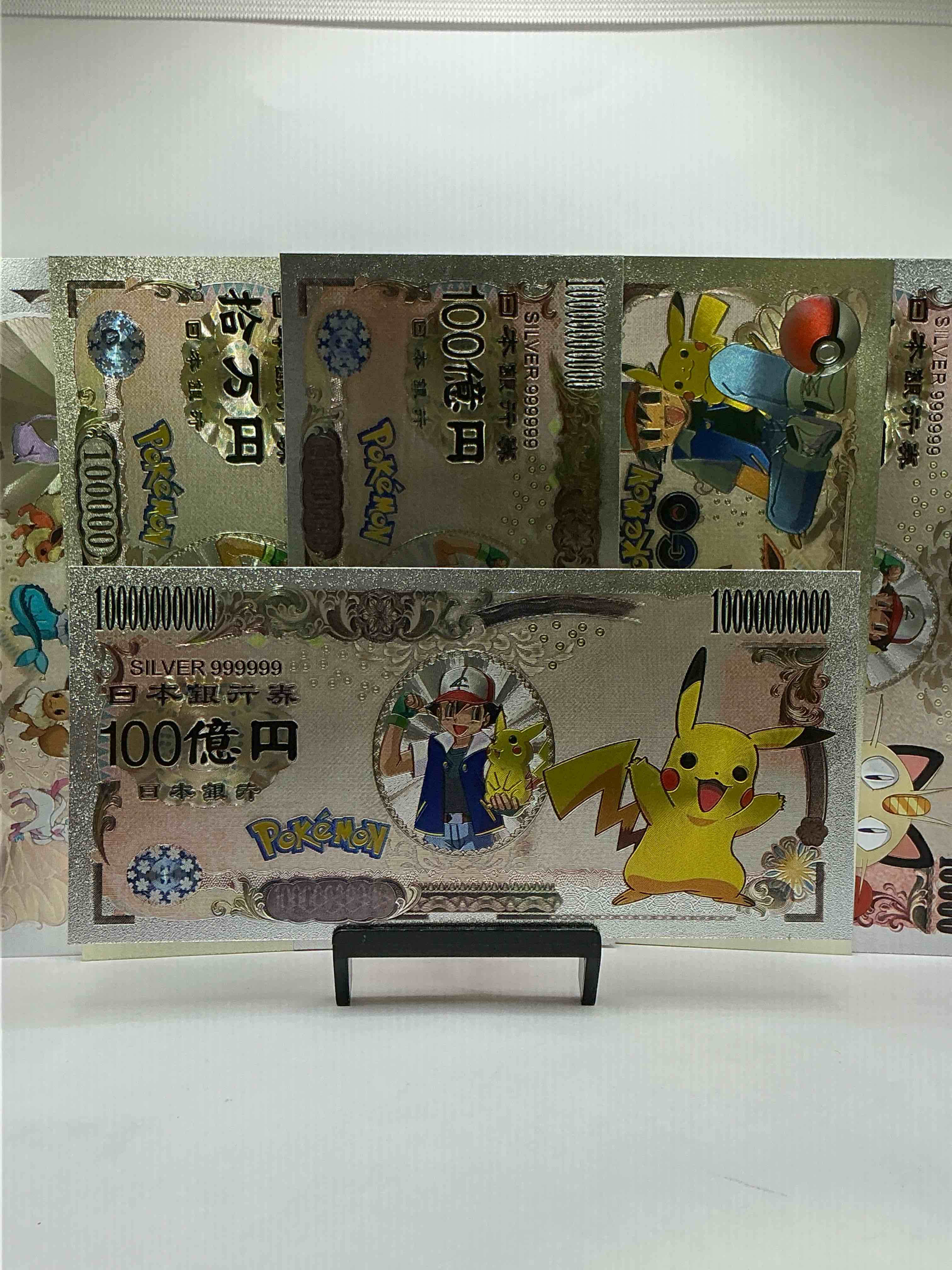 pokémon novelty silver in color dollars! ultra cool novelty 1,000,000 pokémon bill with characters & cool designs! rare & hard to get! 