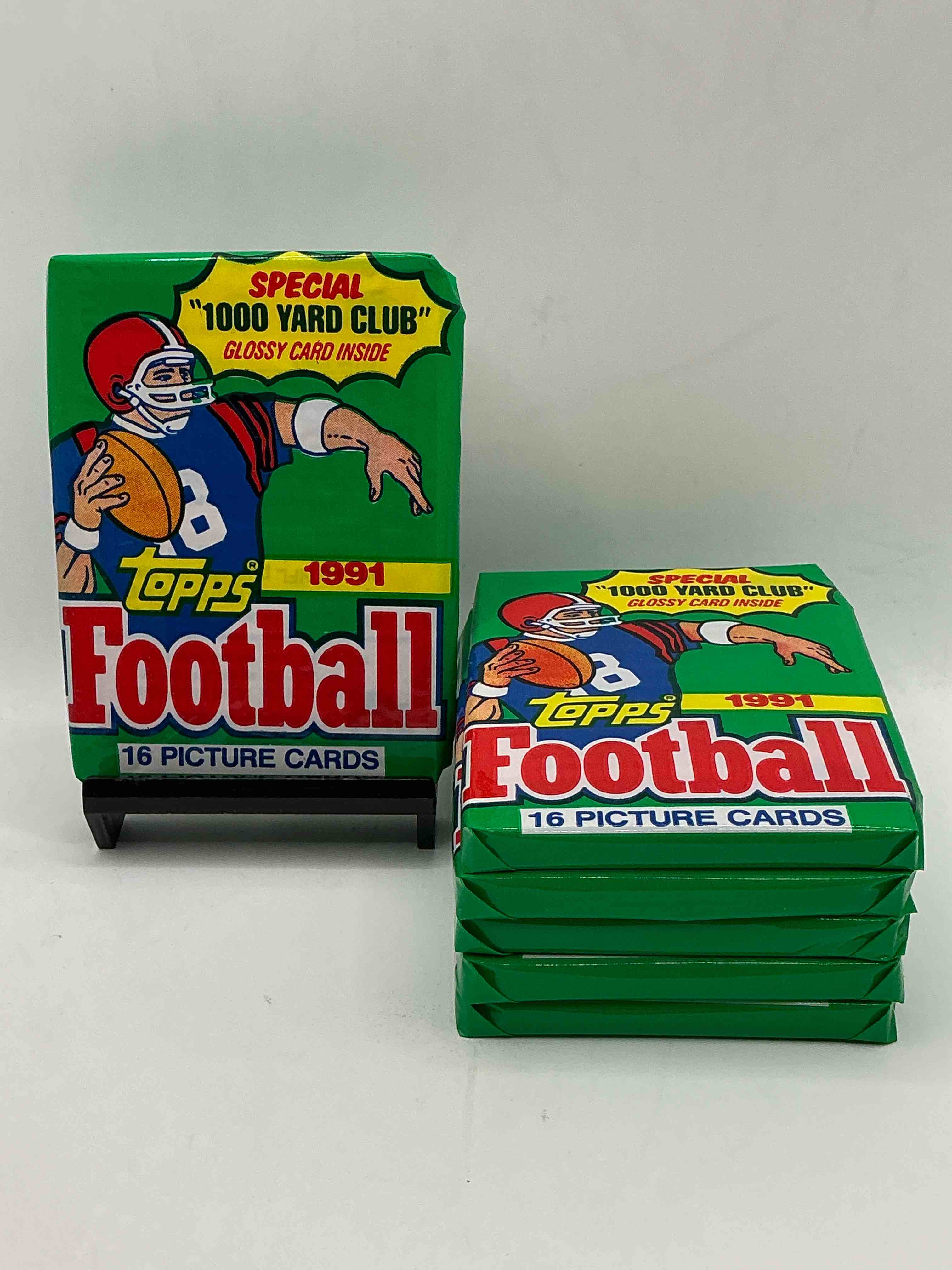 1991 Topps Football Unopened Sports Card Wax Pack, Direct From Original Retail Case. Search For Early Barry Sanders, Emmitt Smith, Jerry Rice & Joe Montana!
