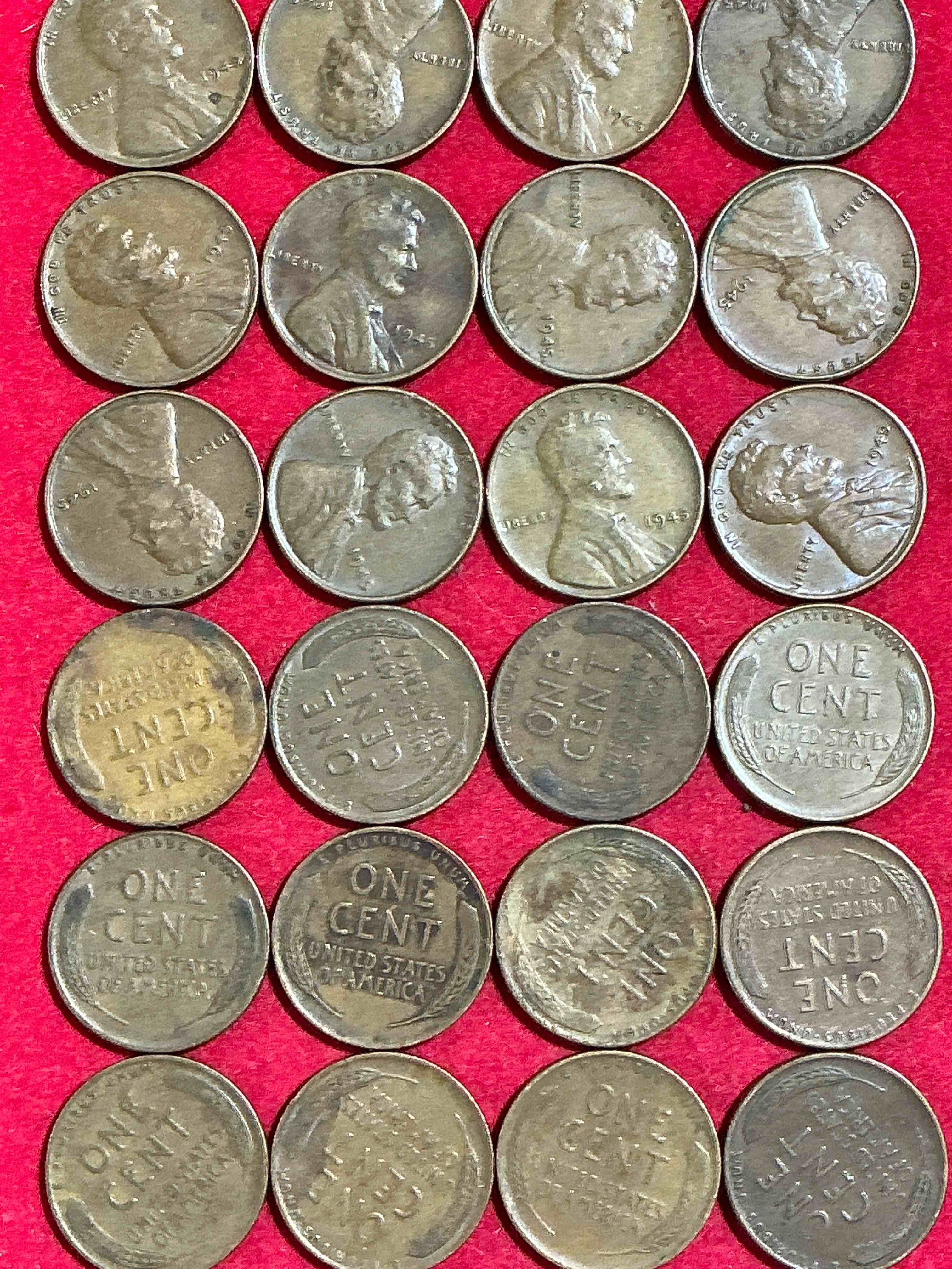 1945 World War 2 History!  World War 2 Ended With Victory Day May 8, 1945 & The Surrender Of Japan On Sept 2, 1945.  Up For Auction Are 1945 Wheat Pennies In Great Condition!  Own Pieces Of One Of The Most Important Years In History!