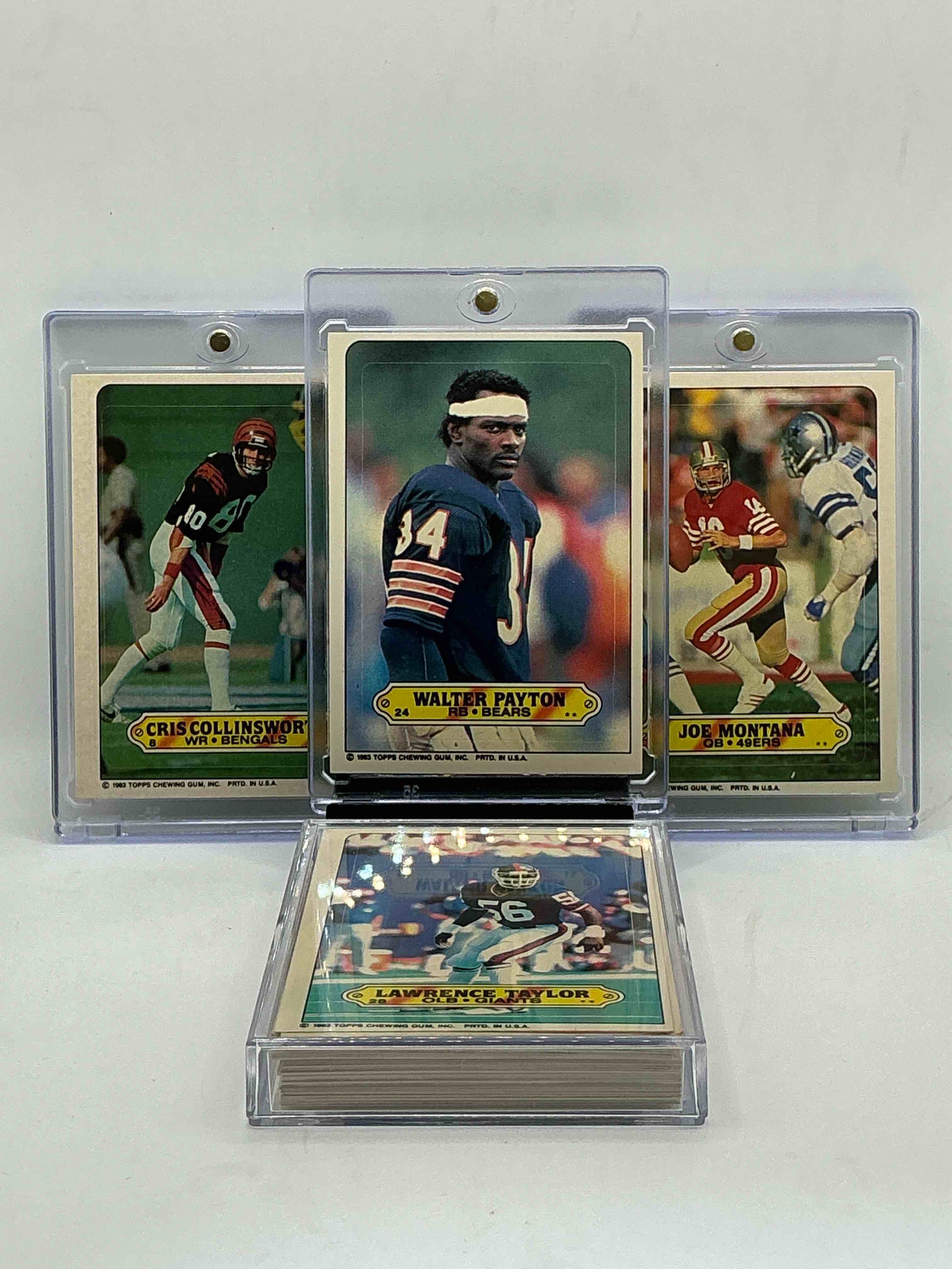 80’s Football Fans Rejoice! Topps 1983 Sticker Set! Cris Collinsworth! Walter Payton! Joe Montana! So Many Other 80’s Legends All Included In This 33 Card Set!