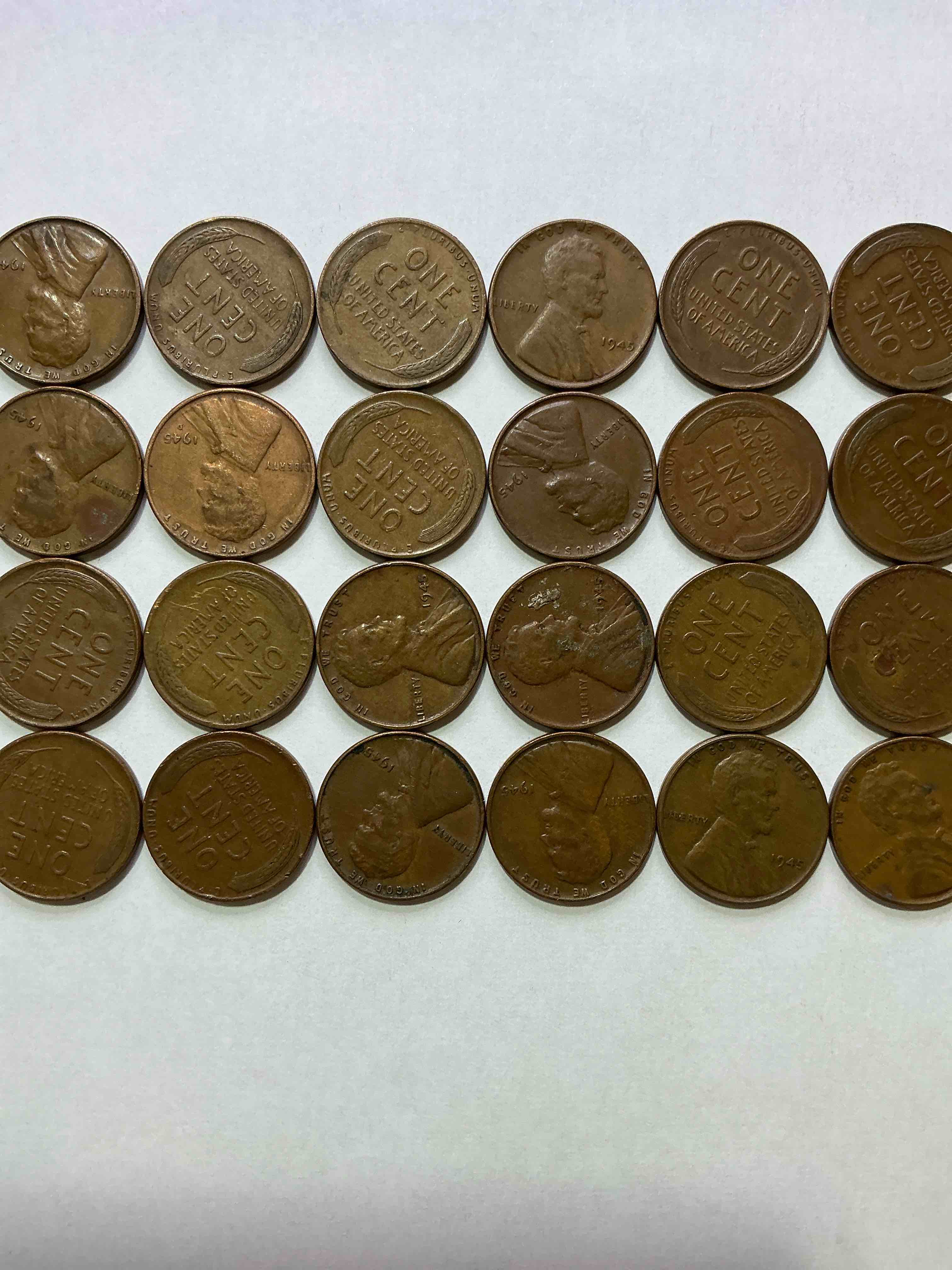 1945 world war 2 history! world war 2 ended with victory day may 8, 1945 & the surrender of japan on sept 2, 1945. up for auction are 1945 wheat pennies in great condition! own pieces of one of the most important years in history!