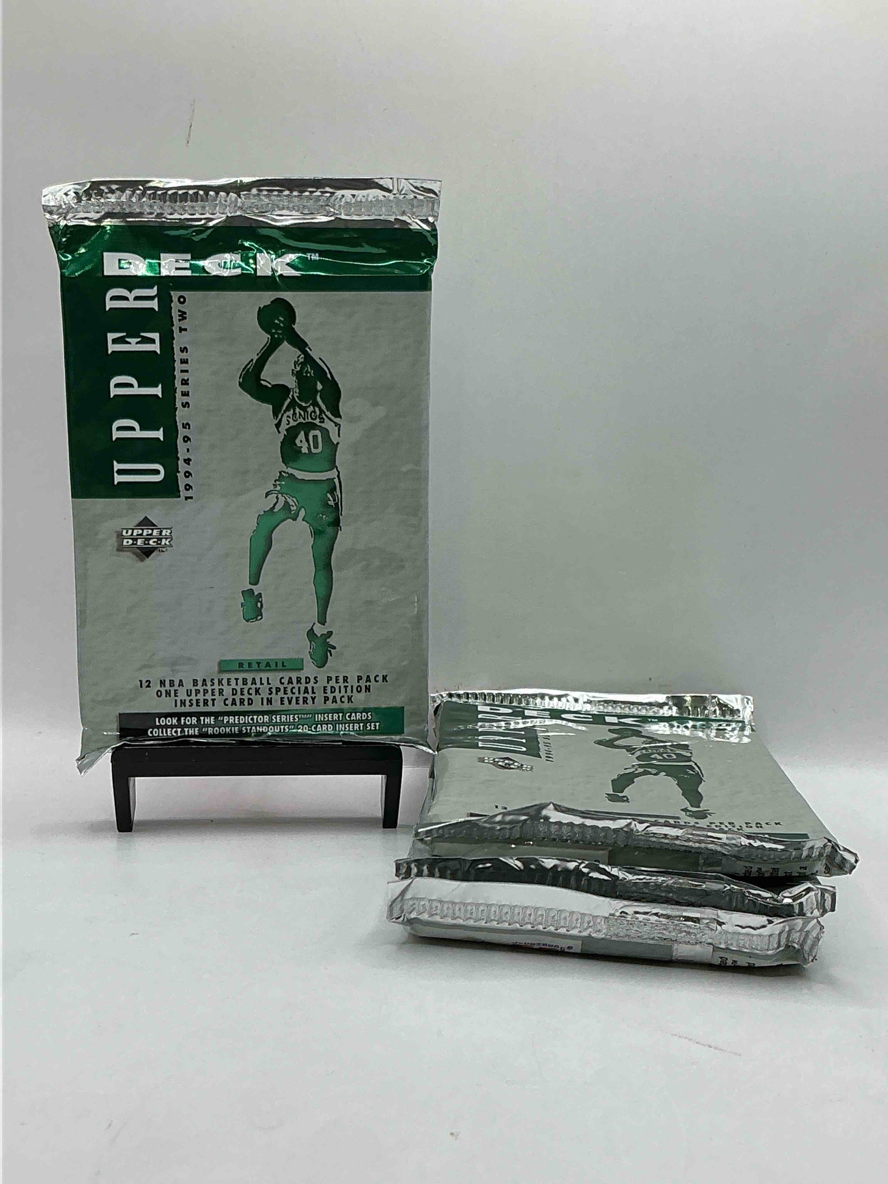 michael jordan!? wow... super rare 1994-95 upper deck basketball packs, direct from original box! search for awesome cards, michael jordan then & now card, grant hill rookie card, jason kidd rookie card, jalen rose rookie card & so much more!