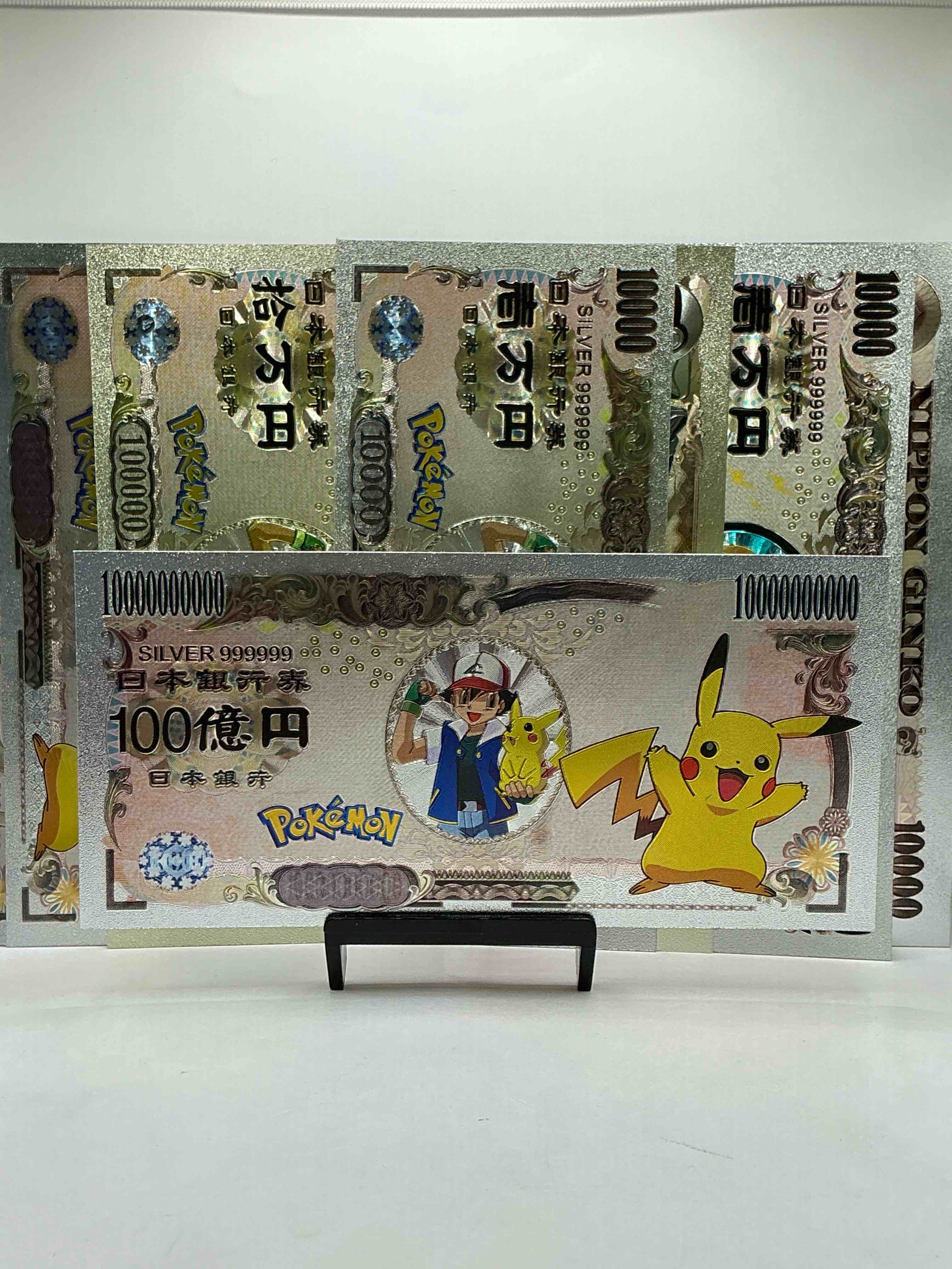 pokémon novelty silver in color dollars! ultra cool novelty 1,000,000 pokémon bill with characters & cool designs! rare & hard to get! 