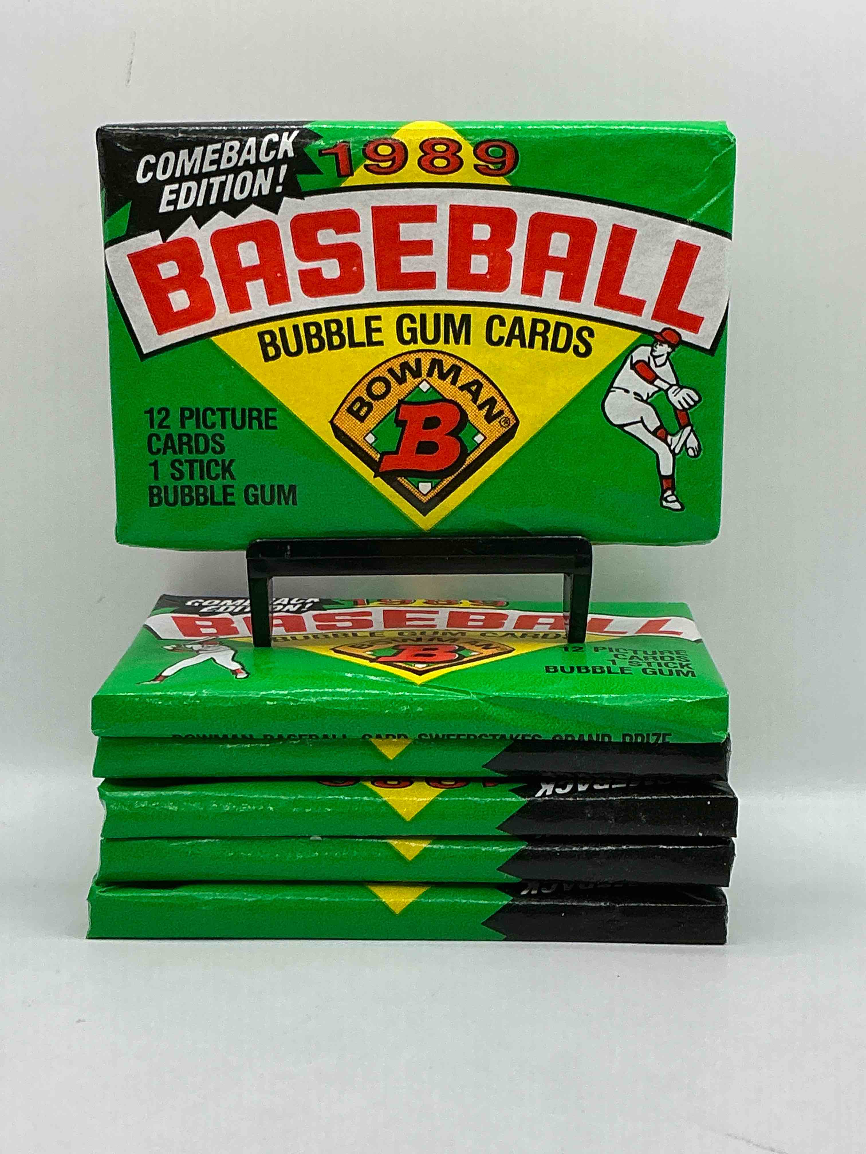 1989 bowman comeback edition baseball cards! direct from original box! search for ken griffey jr. rookie card & valuable bo jackson & nolan ryan cards!