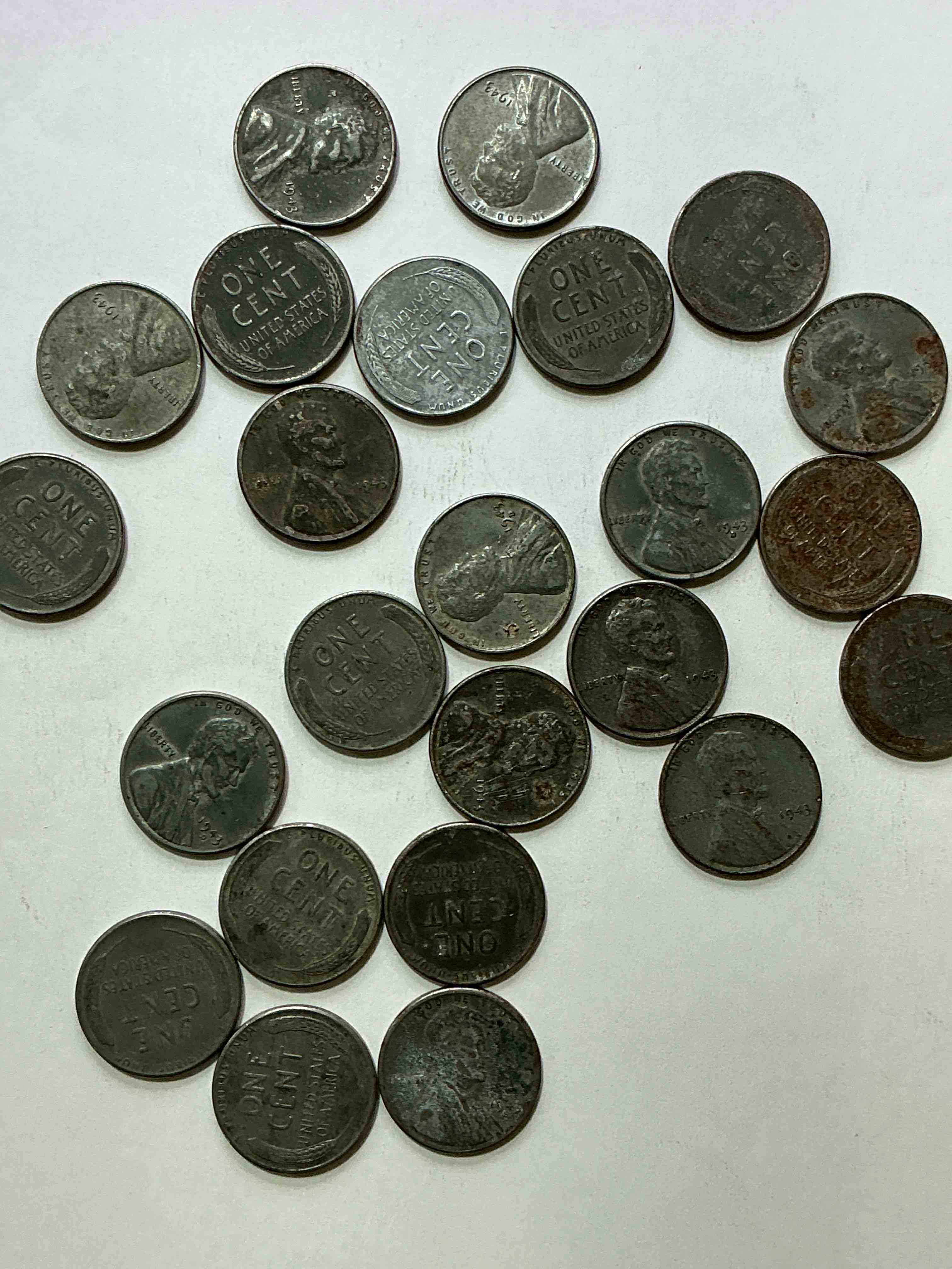 1943 World War Il History! Did You Know That In 1943 Copper Was So Valuable For Making Ammunition That The U.S. Treasury Made Pennies Out Of Steel?! 1943 STEEL Pennies Have Become Valuable, Rare Collector Items! Up For Auction Are Rare WWII Steel Pennies Appearing Circulated. Own Pieces Of World War II History That Are An Awesome Investment!