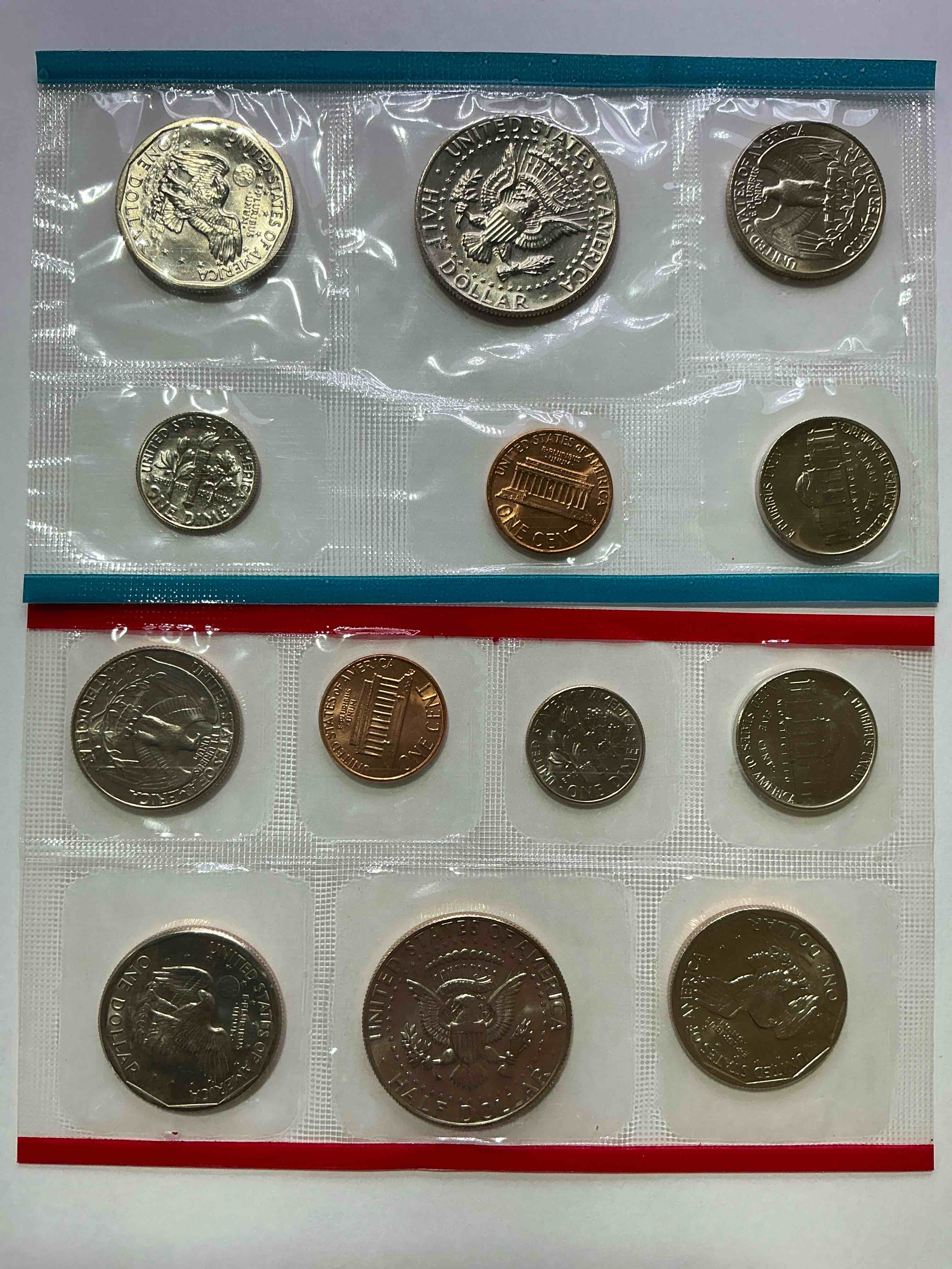 Condition photo showing New/Like New for 1980 uncirculated philadelphia & denver 13 coin mint combo! these beautiful, uncirculated coins are rare pieces of history! 1980 dimes, pennies half dollars, dollars, nickels & quarters!