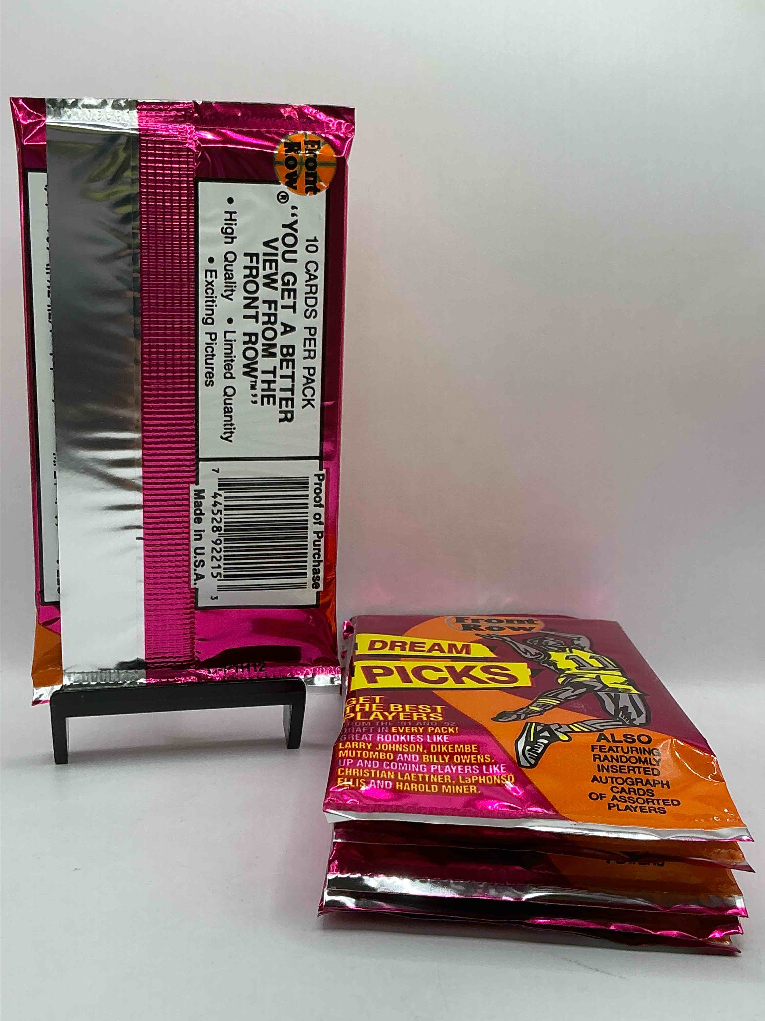 Condition photo showing New/Like New for 1991 throwback rarity! here's something you've probably never seen! 1991 front row college basketball / nba unopened sealed packs, direct from sealed original retail case! includes randomly inserted rare autograph cards! front row was the “original" college jersey card packs back in the day & has long been defunct. these cards are becoming serious collector items due to their scarcity. these things are serious rare! own some great sports card history & something you'll rarely see again!