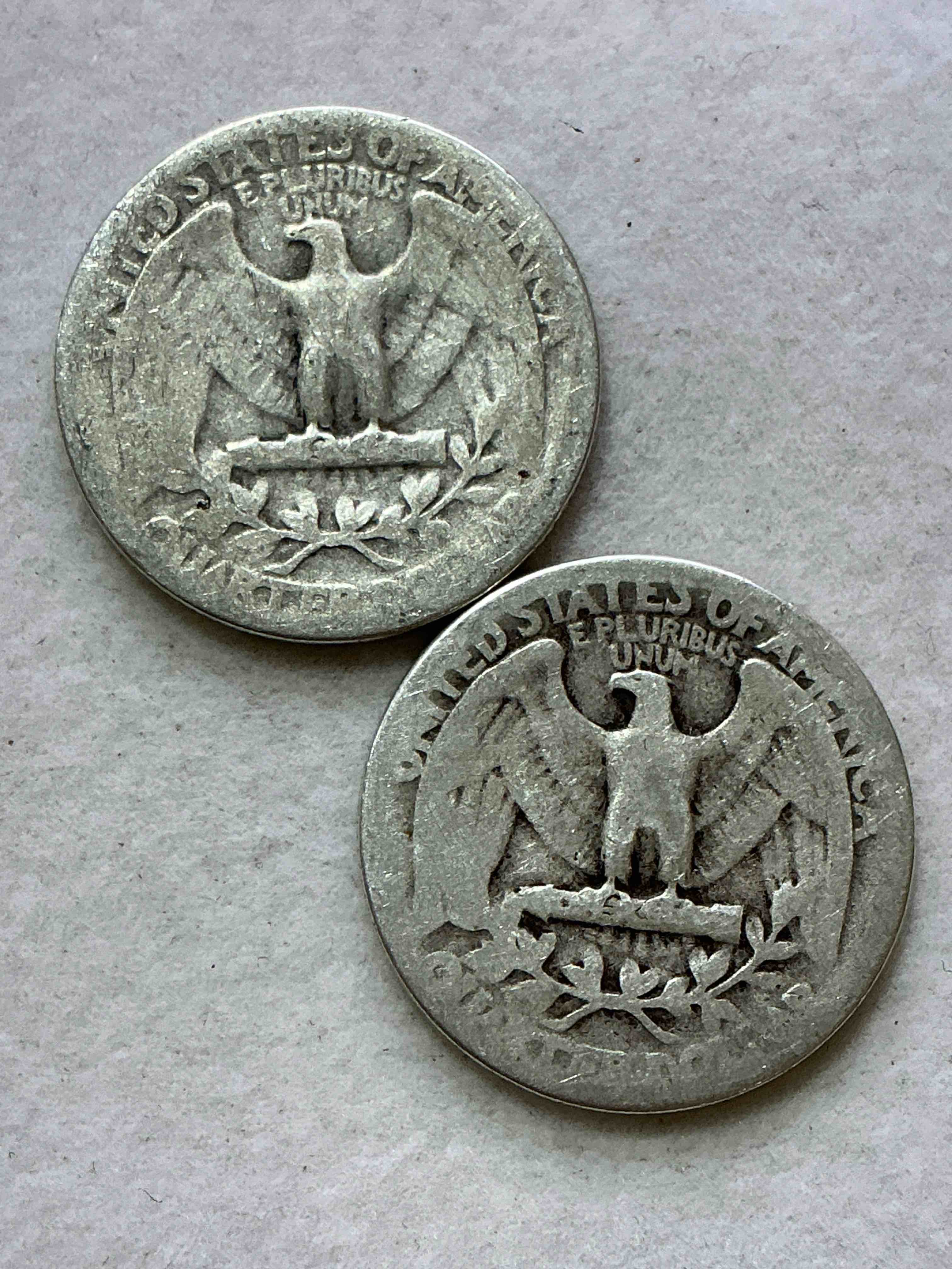 Condition photo showing Good Condition for george washington brilliant circulated world war ii silver! pre 1965 u.s. quarter dollar coins were actually silver, here are great examples of awesome, pristine george washington silver quarter, stunning & circulated! rare mints! great for investing in precious metals! these coins were minted at 90% silver and 10% copper, giving them a net weight of .18084 ounces of pure silver per coin! very hard to find, stunning! invest in fine u.s. silver!