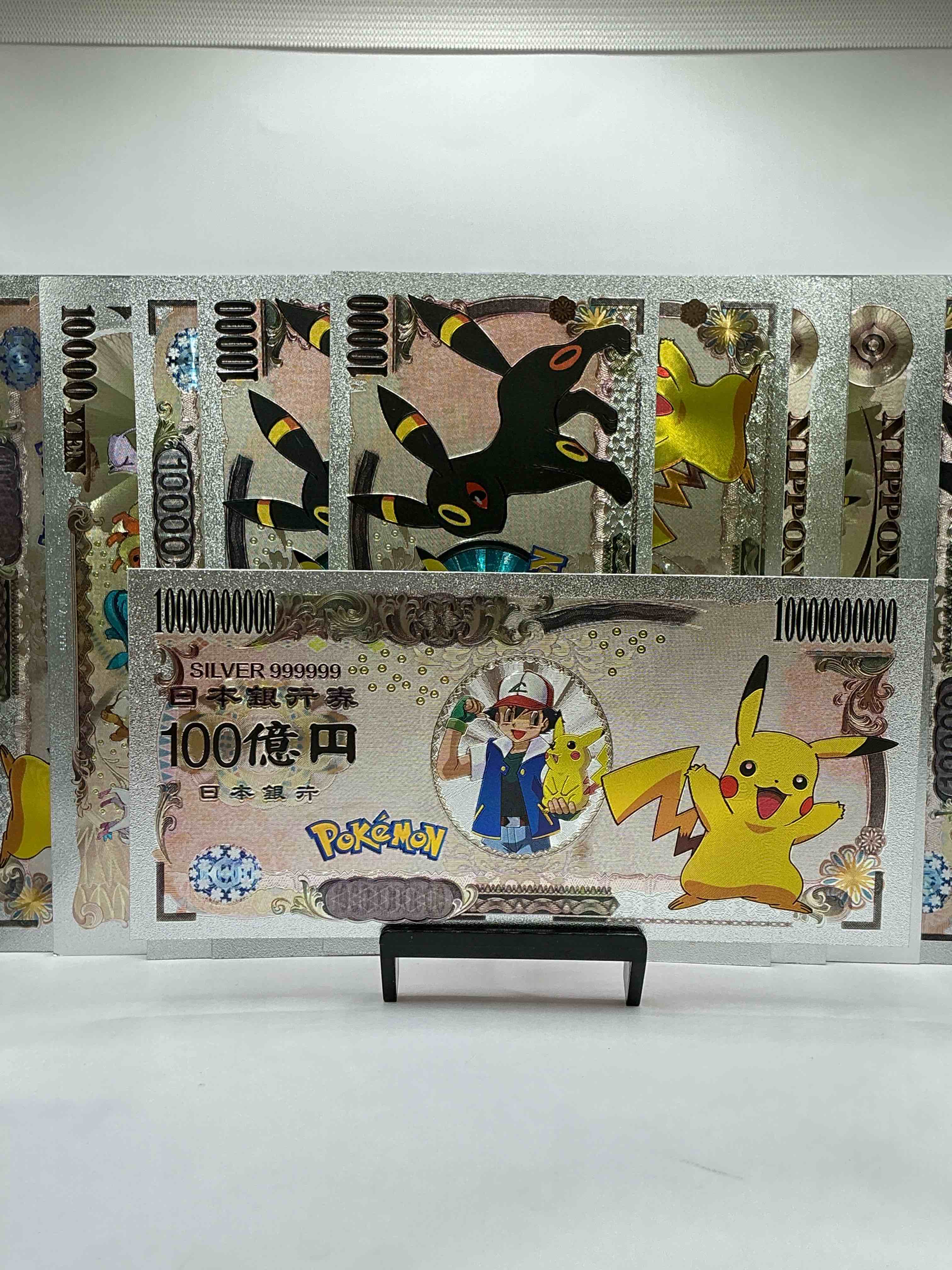 Condition photo showing New/Like New for pokémon novelty silver in color dollars! ultra cool novelty 1,000,000 pokémon bill with characters & cool designs! rare & hard to get! 