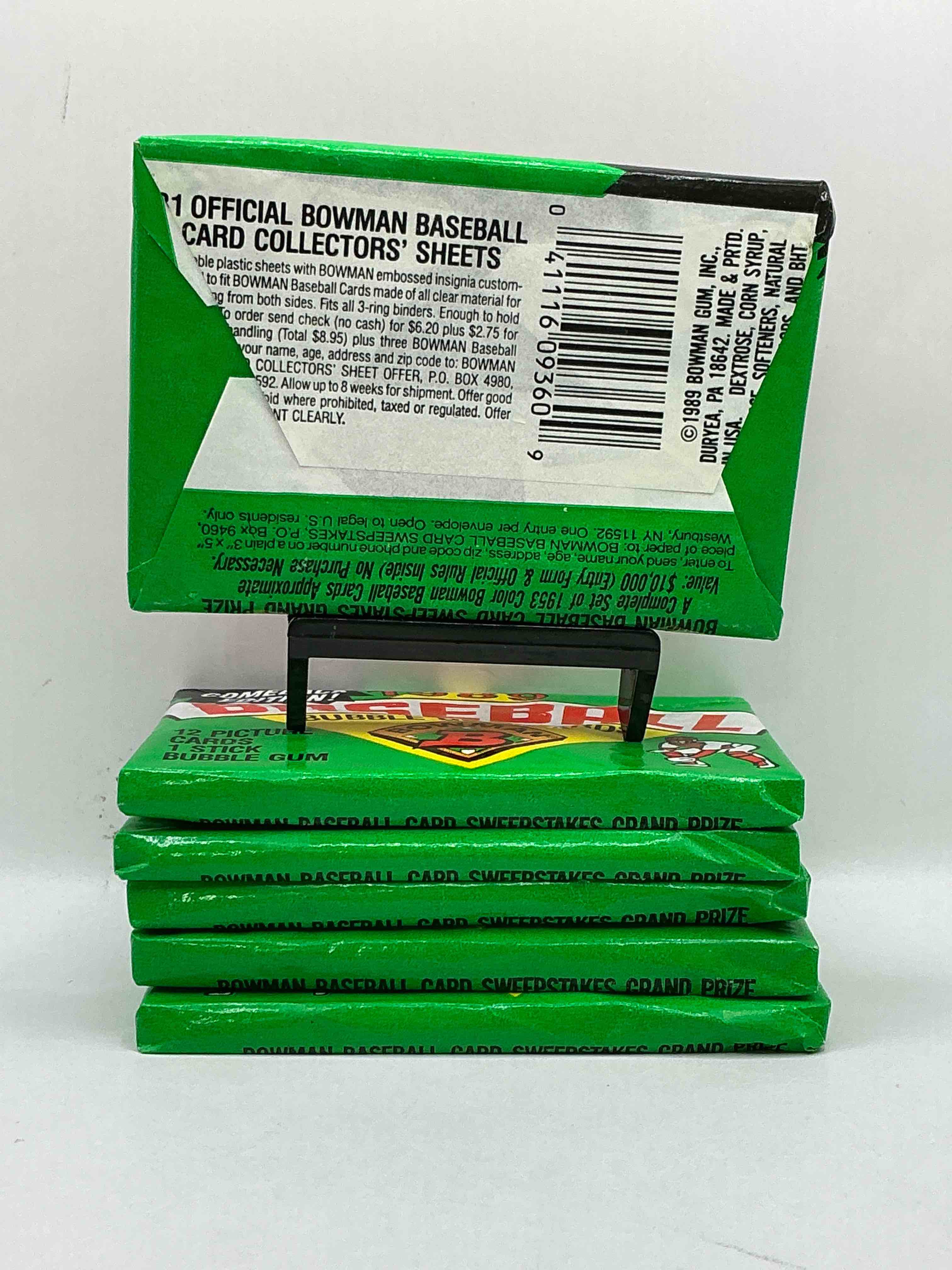 Condition photo showing New/Like New for 1989 bowman comeback edition baseball cards! direct from original box! search for ken griffey jr. rookie card & valuable bo jackson & nolan ryan cards!