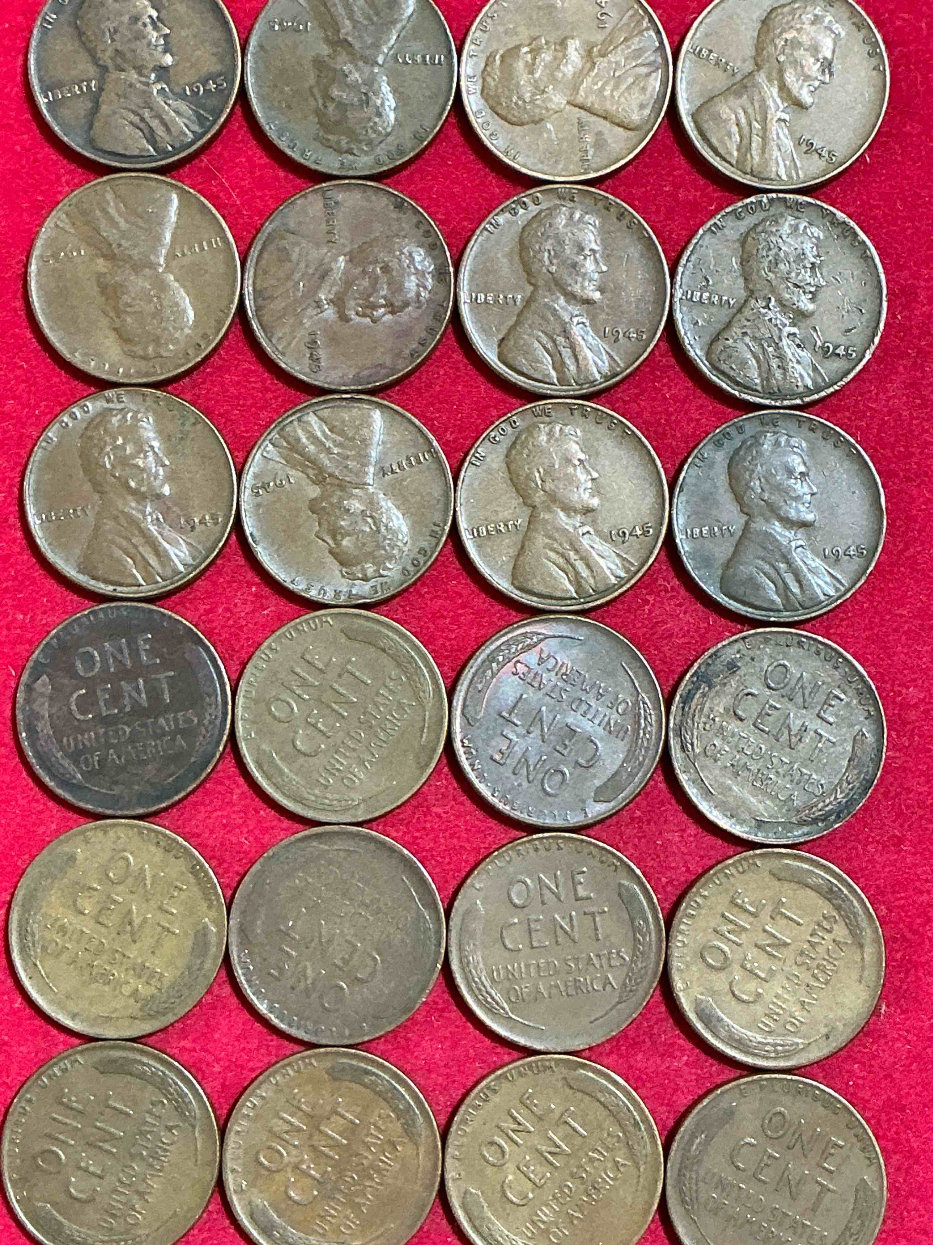 1945 world war 2 history! world war 2 ended with victory day may 8, 1945 & the surrender of japan on sept 2, 1945. up for auction are 1945 wheat pennies in great condition! own pieces of one of the most important years in history!