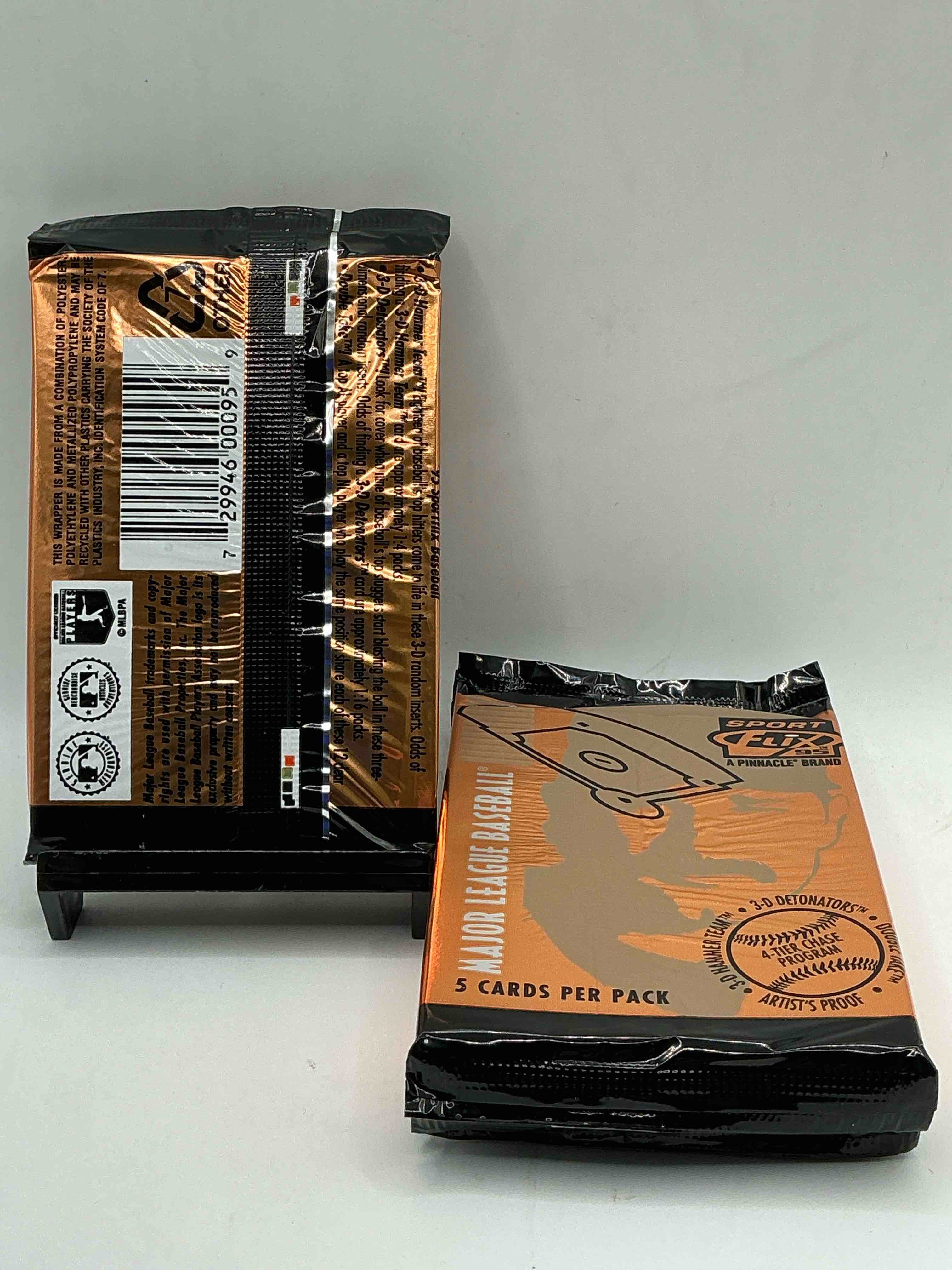 Condition photo showing New/Like New for rare! 1995 pinnacle sports flix baseball packs! search for 4 tier inserts! search for artists proof cards! ken griffey jr!? don mattingly!? cal ripken jr!? search for insane 80's & 90's baseball players & stars! straight from box!