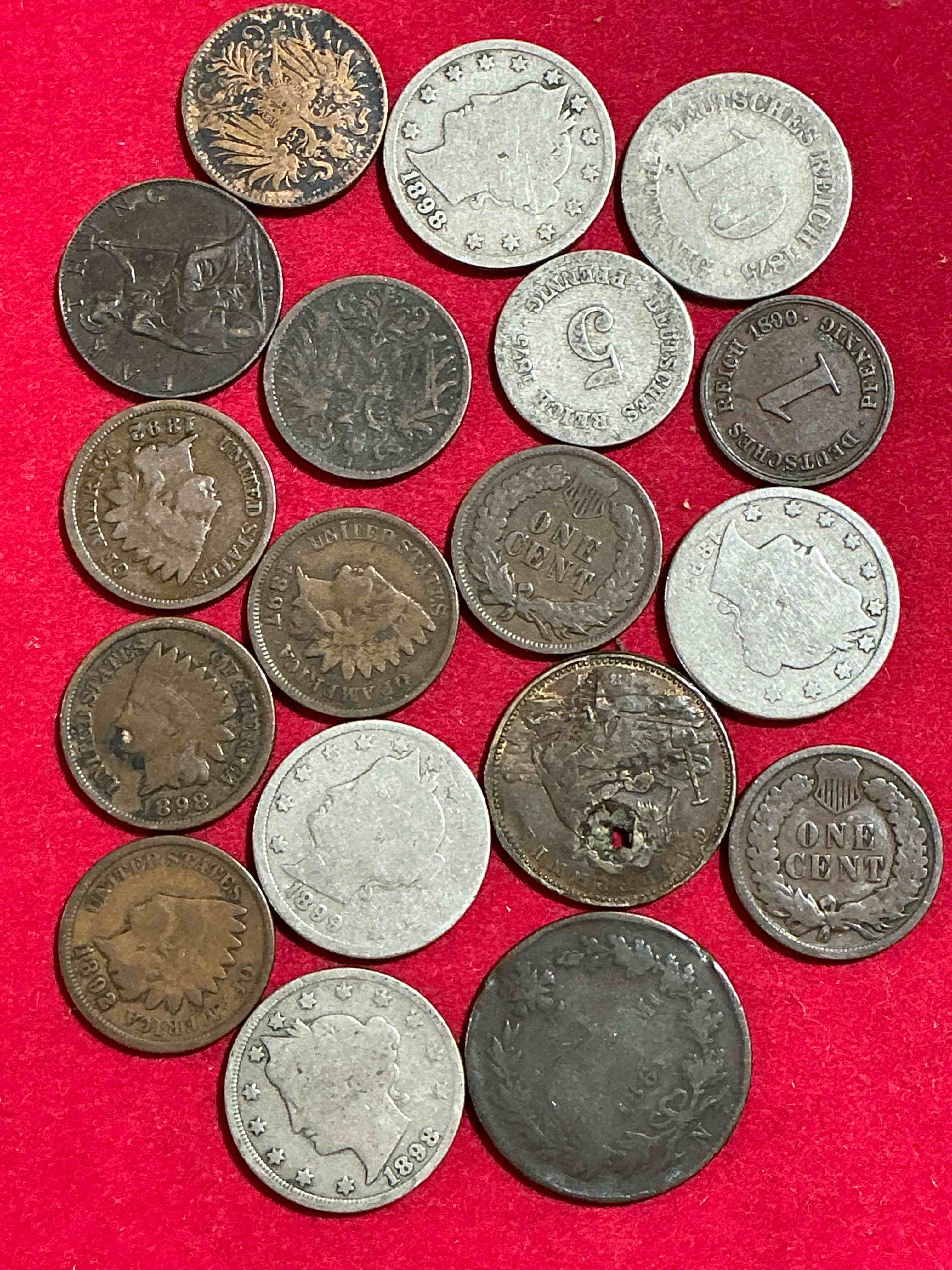1800’s coins!!! lot of 18 coins all from the 19th century! each one is unique and has seen 100s of years of history!