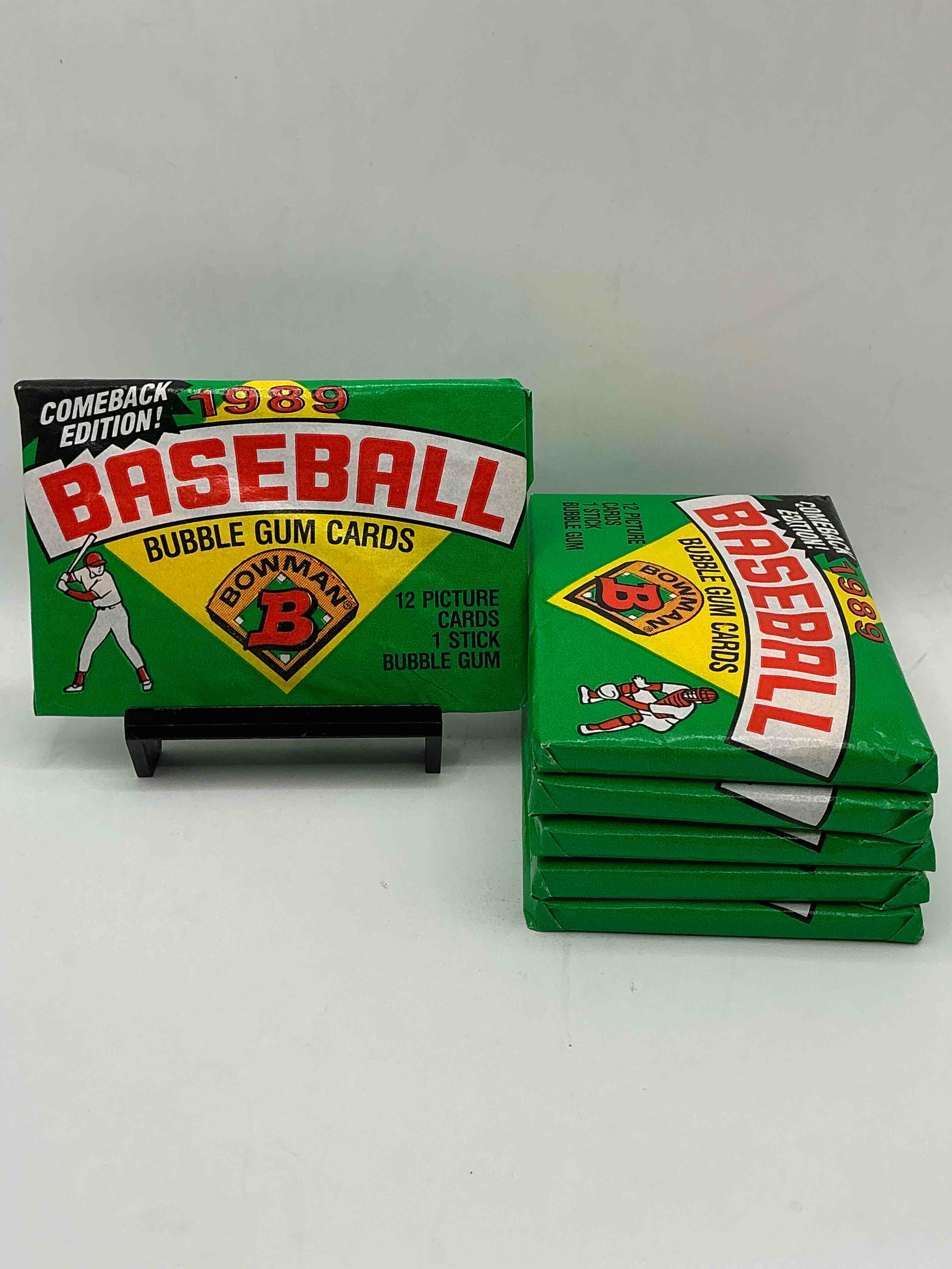 1989 bowman comeback edition baseball cards! direct from original box! search for ken griffey jr. rookie card & valuable bo jackson & nolan ryan cards!
