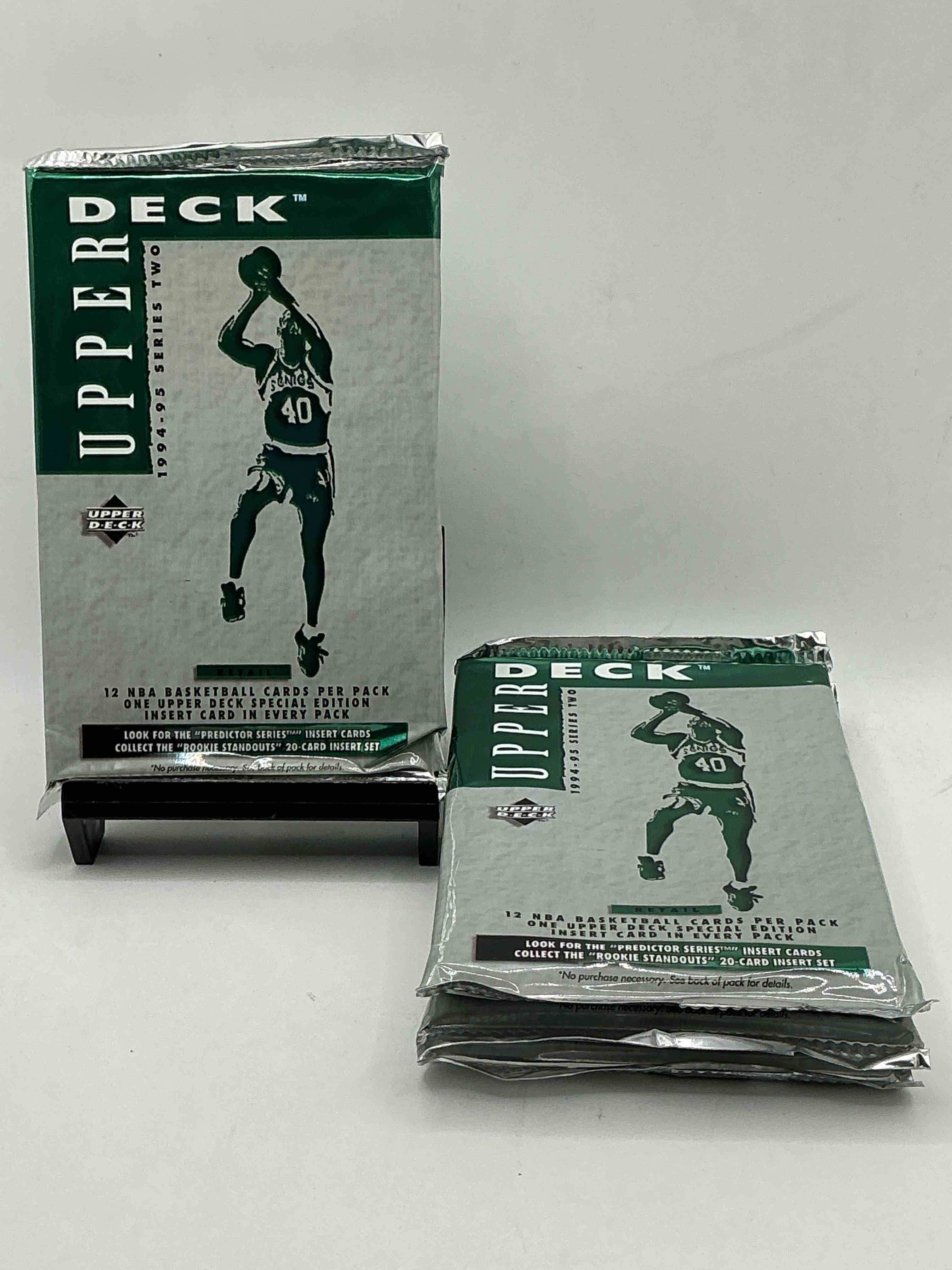 1994-95 upper deck series ii nba retail card packs! search for “predictor series” inserts & “rookie standouts” inserts as well! wow!