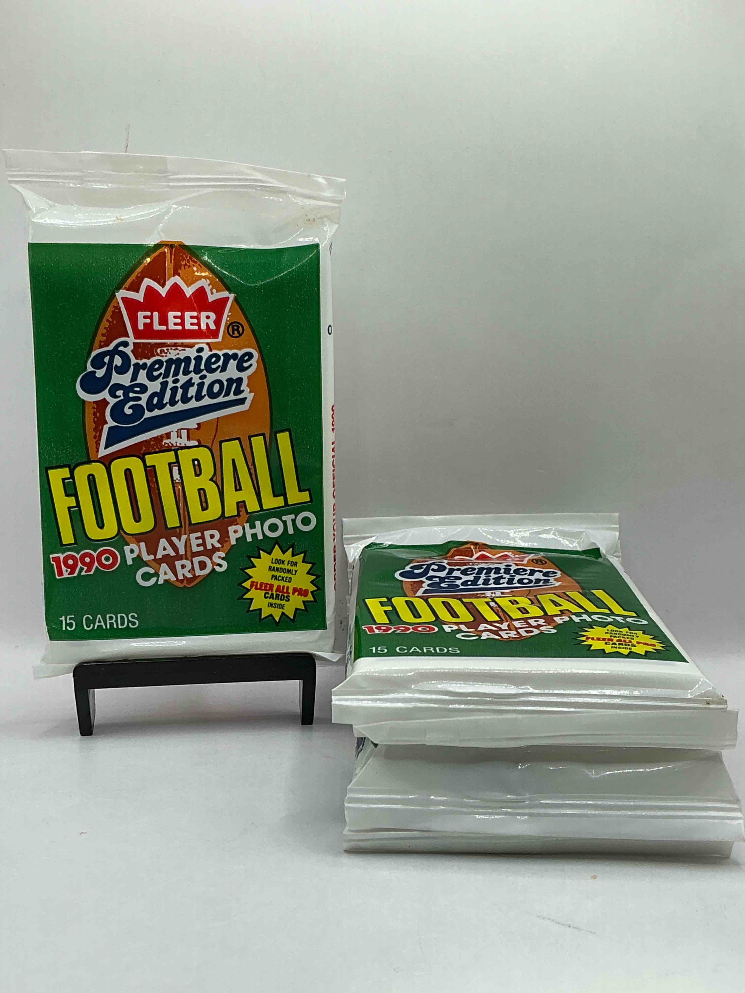 awesome premiere edition sports cards! emmitt smith rookie year! 1990 fleer premiere edition unopened packs direct from original box! search for emmitt smith rookies!