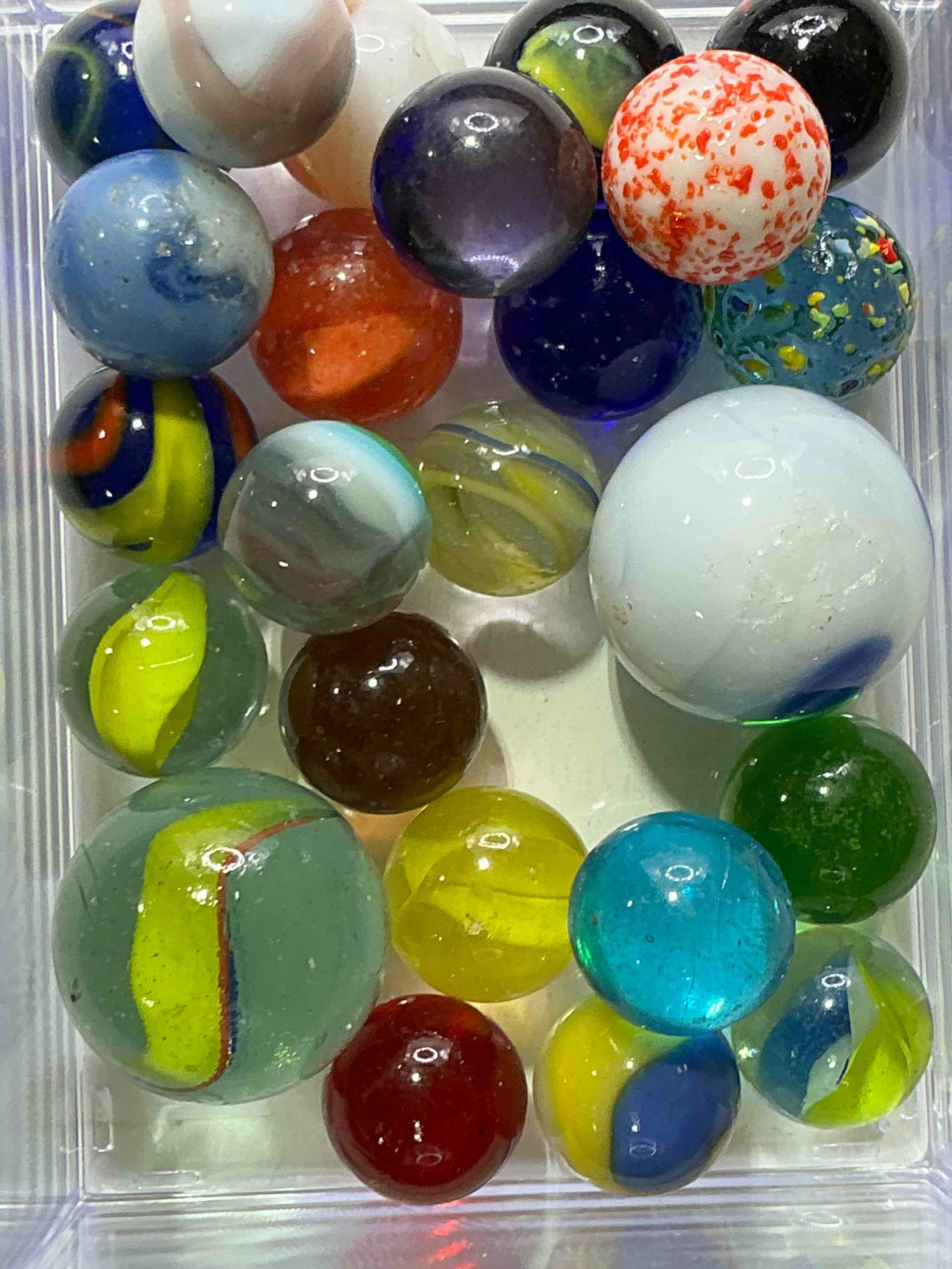 antique glass marbles! genuine stunning marbles lot, all marbles made between the years 1925-1965 & made with uranium! many are great depression era & even earlier! gorgeous, authentic pieces of history!  