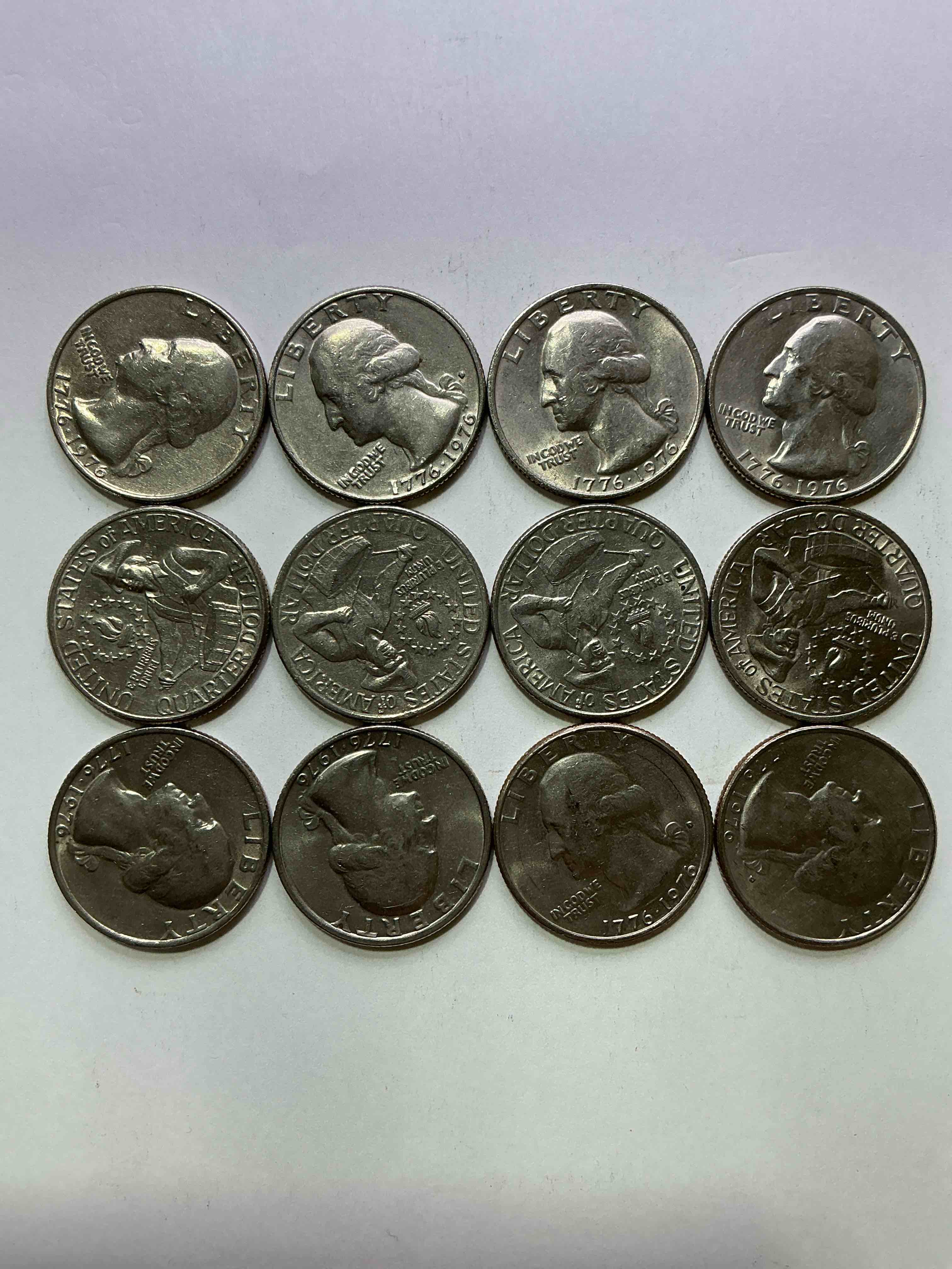 1976 bicentennial bliss! quarters! in 1976 the u.s. mint produced coins celebrating the 200 year anniversary of america. up for auction are awesome examples of bicentennial quarters produced for this... the infamous 200 year anniversary edition! highly desirable for collectors! own pieces of history & get ready for america's 250 year anniversary coming soon!