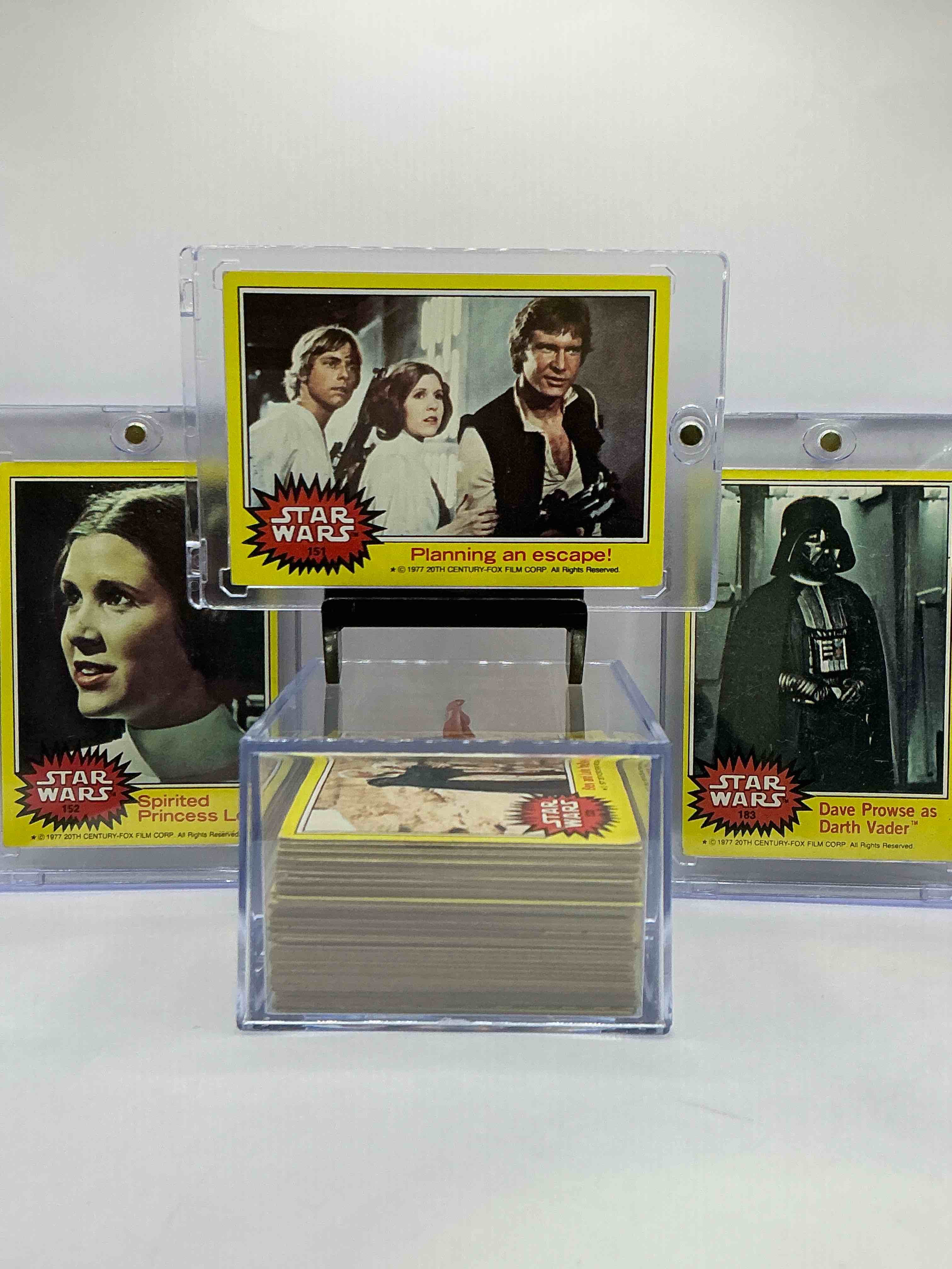 1977 star wars authentic original! complete 1977 star wars movie card set, series three yellow, all 66 cards included. cards in good to fine condition. an amazing way to get a very hard to find, genuine 1977 star wars series three complete card set!