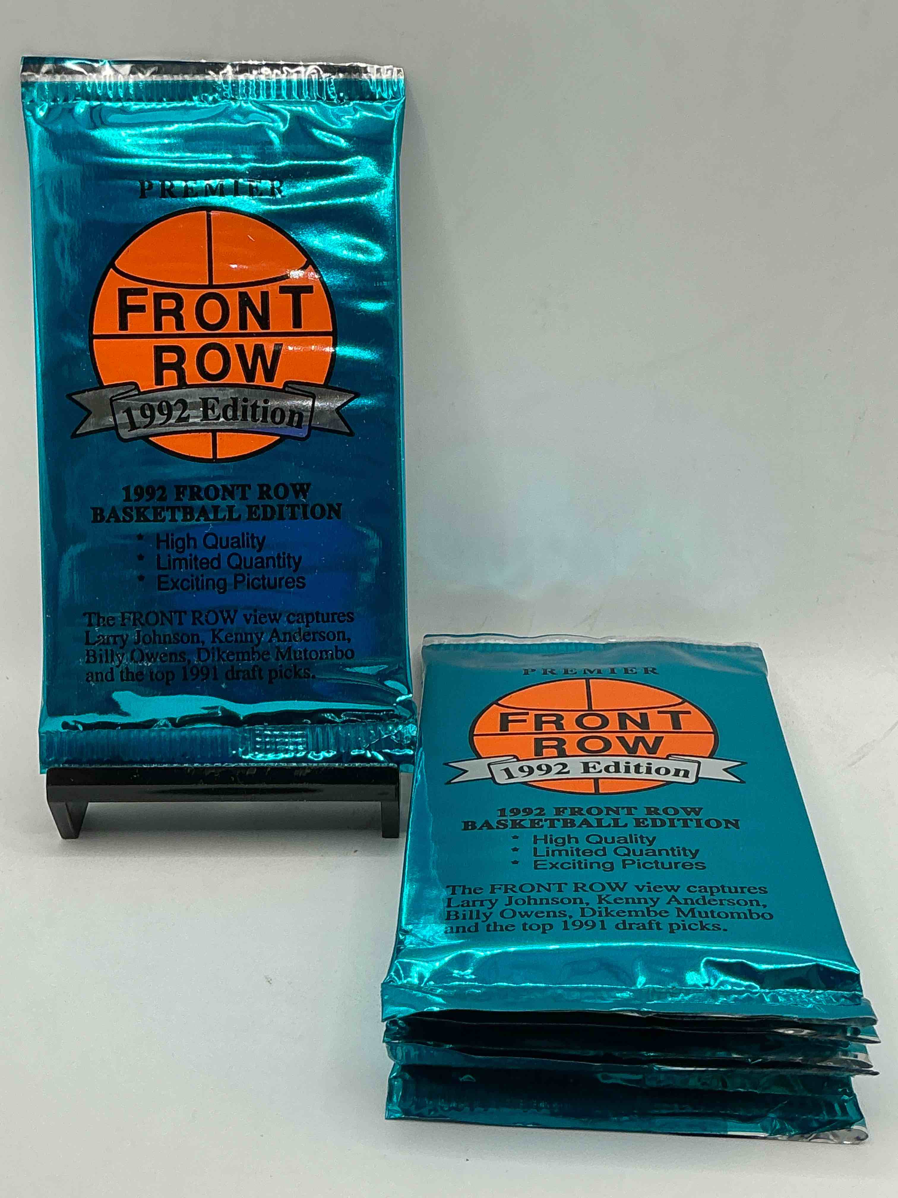 1992 rarity! here's something you've probably never seen! 1992 front row college basketball / nba unopened sealed packs, direct from sealed original retail case! includes randomly inserted rare autograph cards! front row was the "original" college jersey card packs back in the day & has long been defunct. these cards are becoming serious collector items due to their scarcity. these things are serious retro! own some great sports card history & something you'l rarely see again!