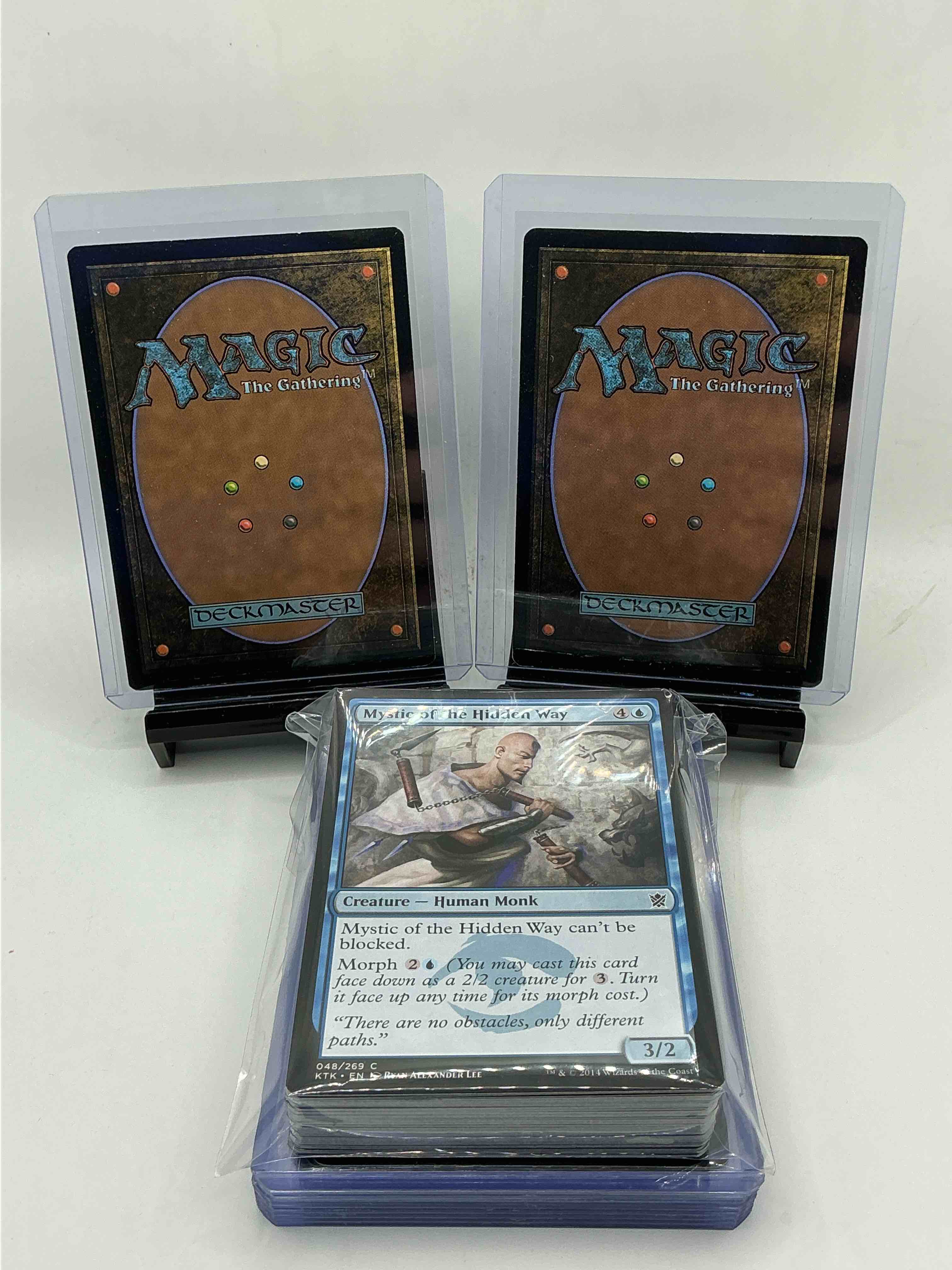 Condition photo showing New/Like New for magic the gathering 50 card lot! lot includes 10 rare or holo foil cards! all cards in excellent shape condition! a great way to join the mtg craze!