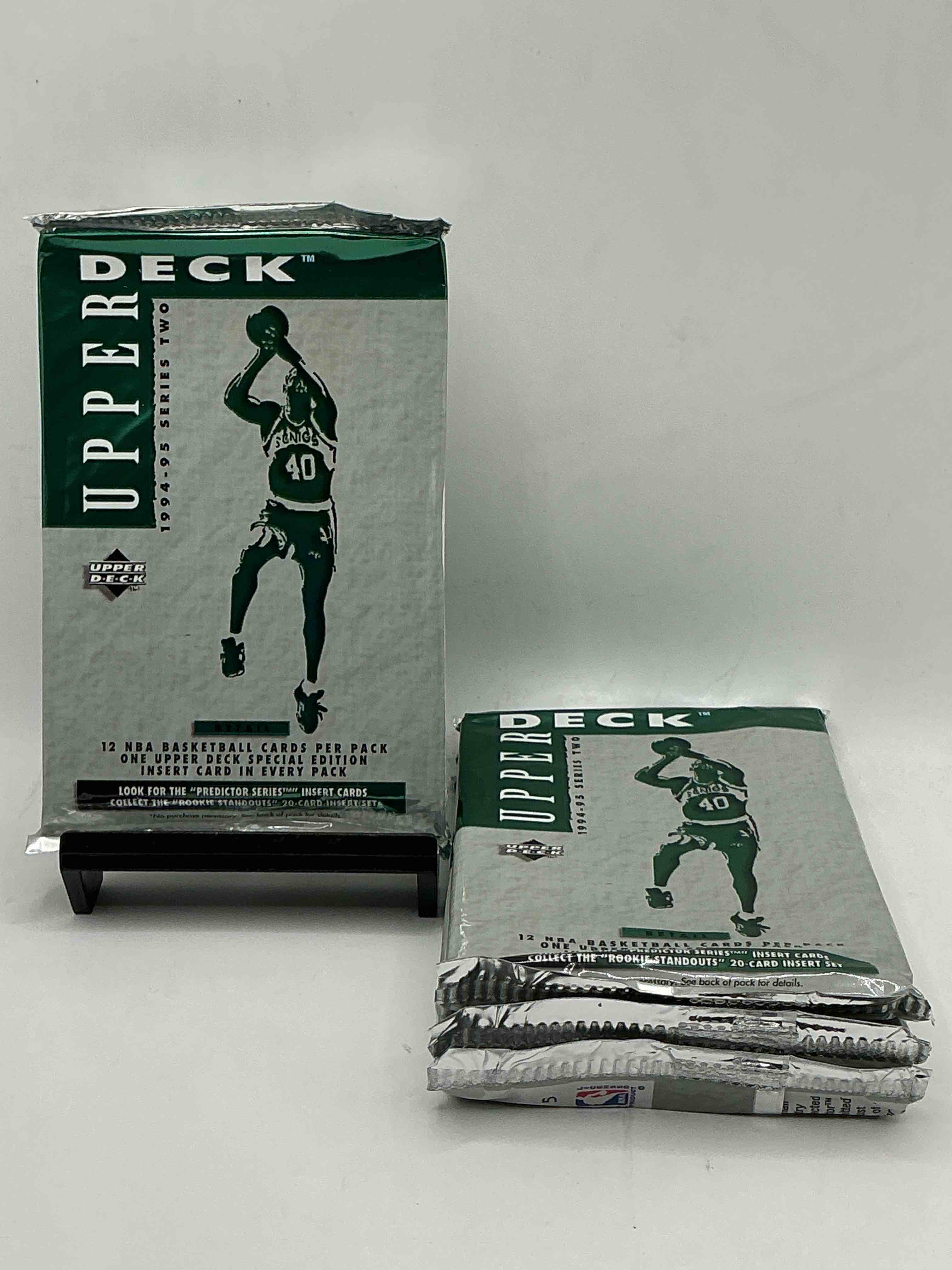 1994-95 upper deck series ii nba retail card packs! search for “predictor series” inserts & “rookie standouts” inserts as well! wow!