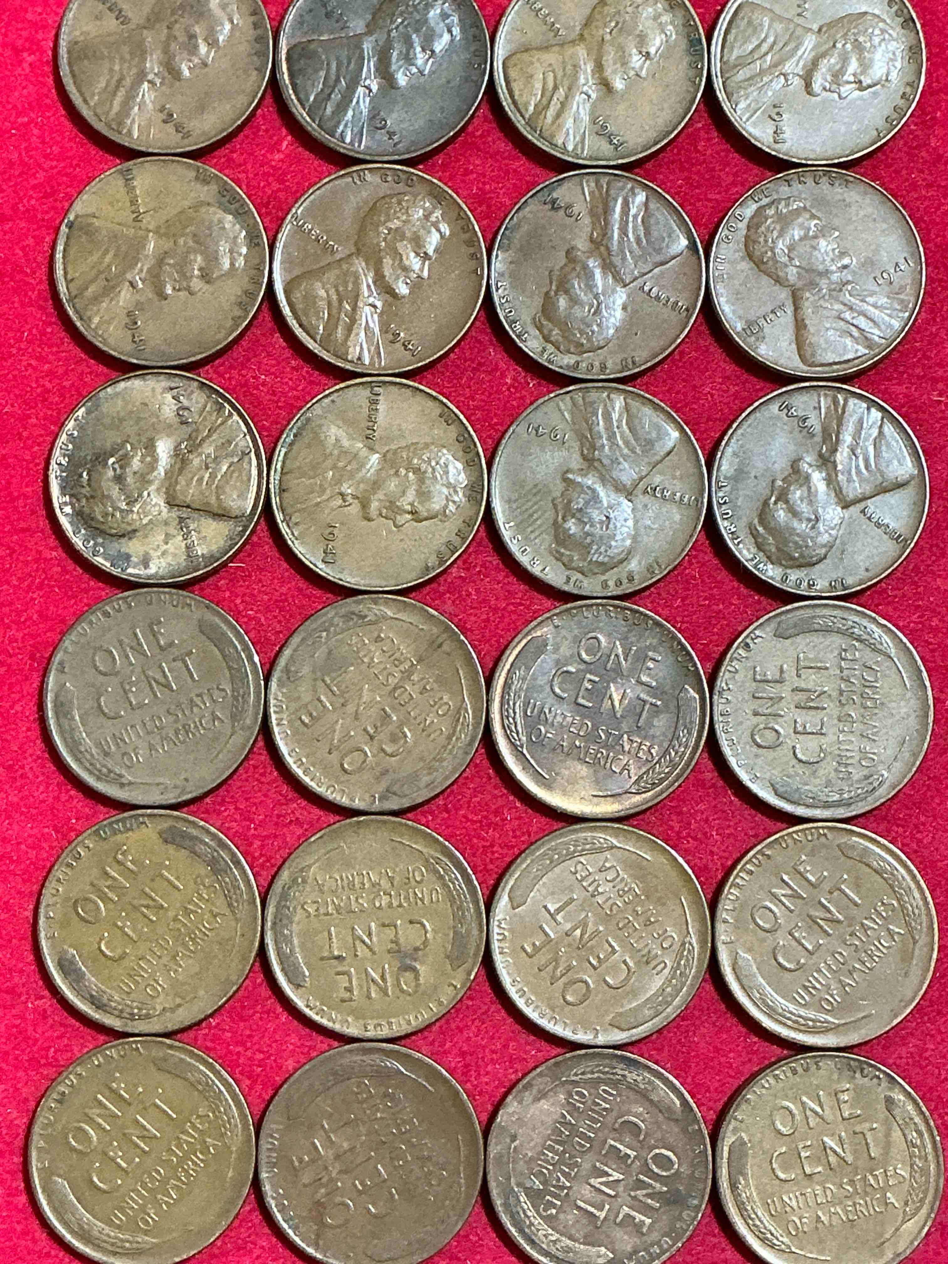 Condition photo showing Good Condition for 1941 pearl harbor ww2 era pennies!  dec 7, 1941, a day that will live in infamy when the japanese bombed pearl harbor bringing america into world war 2!  up for auction are 1941 pennies in great condition, awesome pieces of wwii history!  