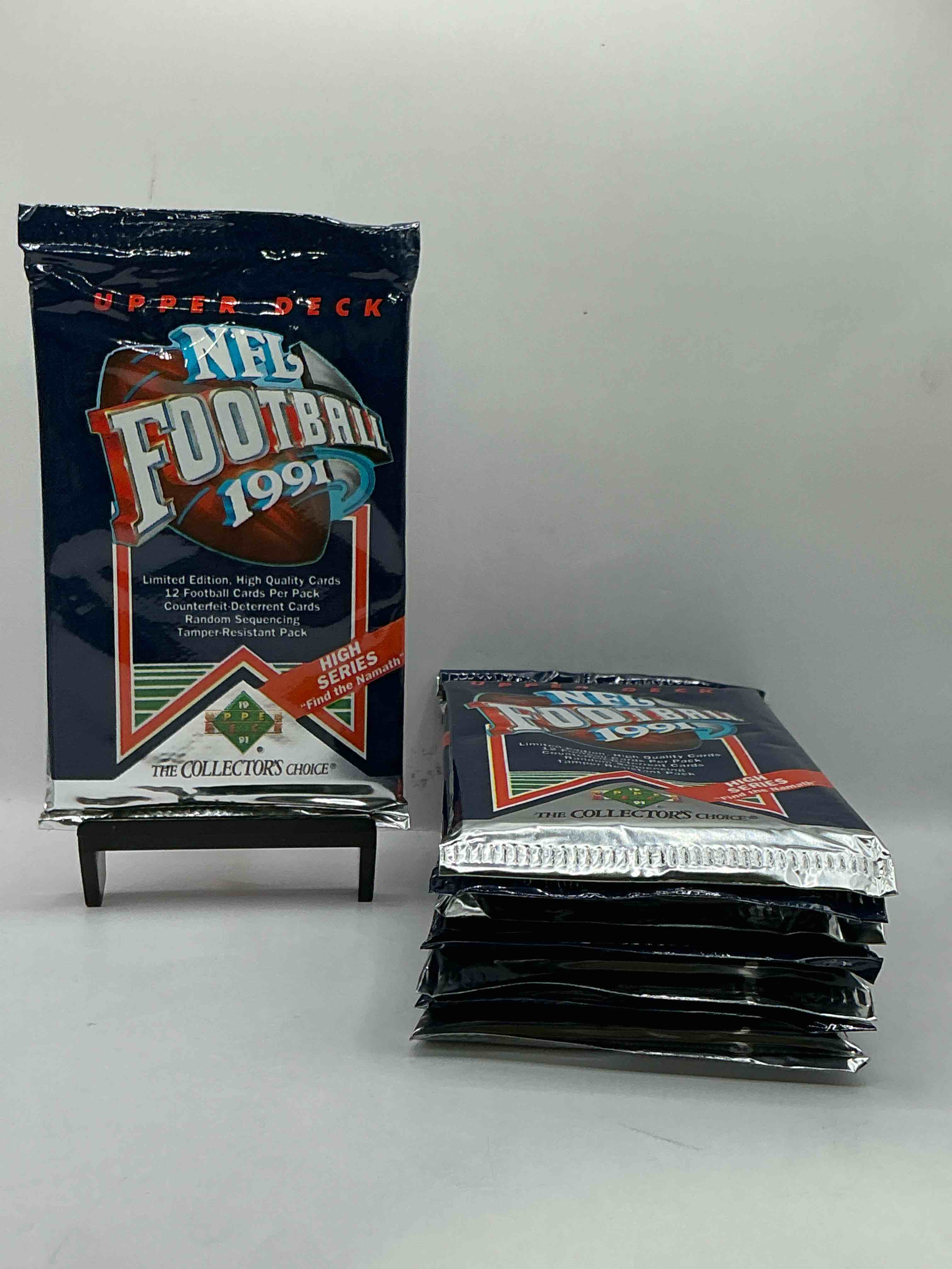 rare & vintage! 1991 upper deck premier edition unopened nfl football packs! direct from original box! brett favre rookie year! search for brett favre rookie & other 80s stars!