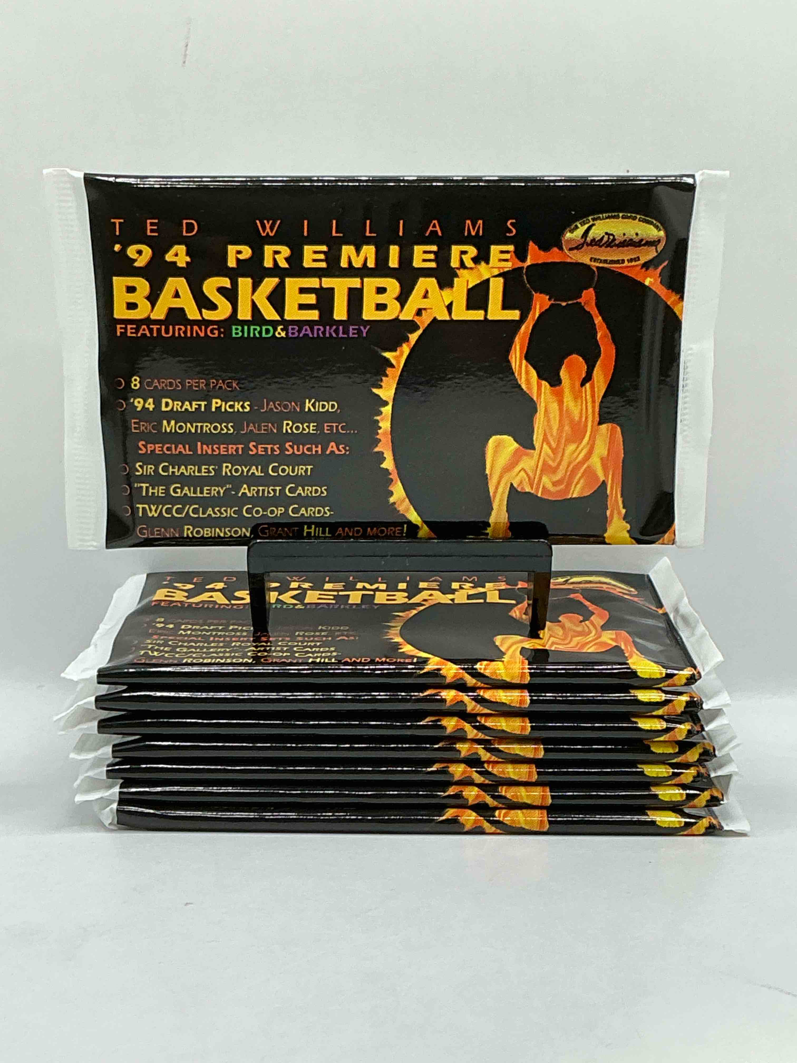 1994 ted williams premiere unopened basketball packs! search for jason kidd & grant hill rookies, along with other big names from the year! look for exclusive co-op cards! wow!