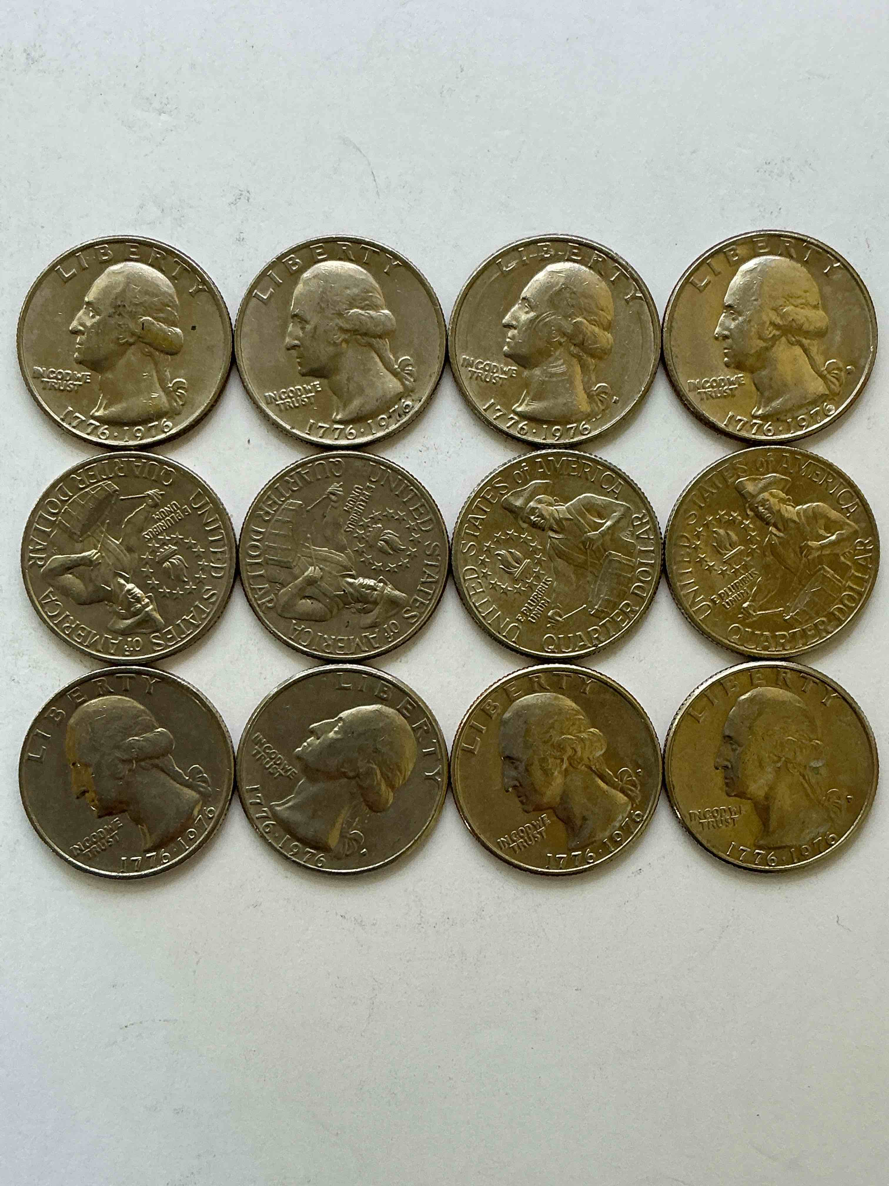 Condition photo showing Good Condition for 1976 bicentennial bliss! in 1976 the u.s. mint produced coins celebrating the 200 year anniversary of america. up for auction are awesome examples of quarters produced for this... the infamous 200 year anniversary edition! highly desirable for collectors! own pieces of history & get ready for america's 250 year anniversary coming soon!