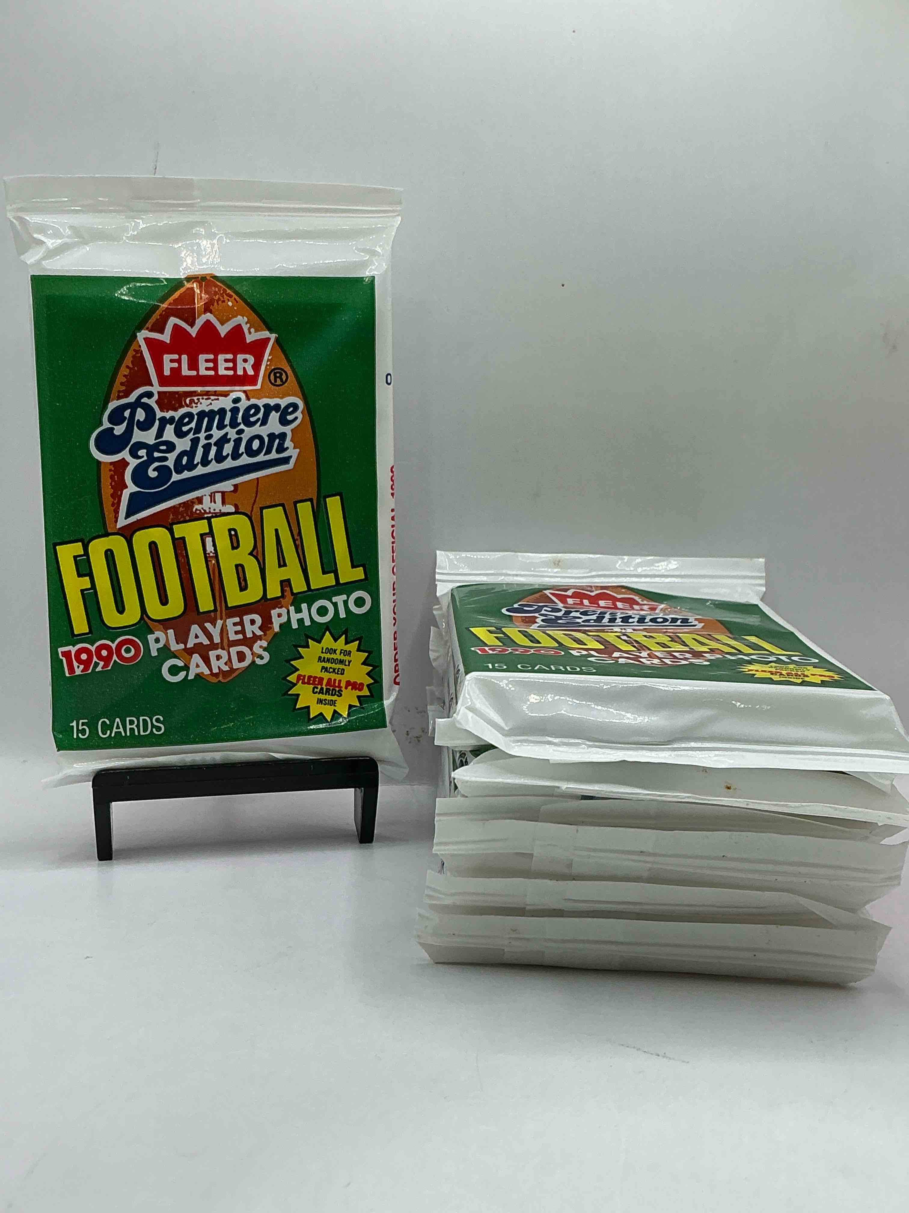 awesome premiere edition sports cards! emmitt smith rookie year! 1990 fleer premiere edition unopened packs direct from original box! search for emmitt smith rookies!