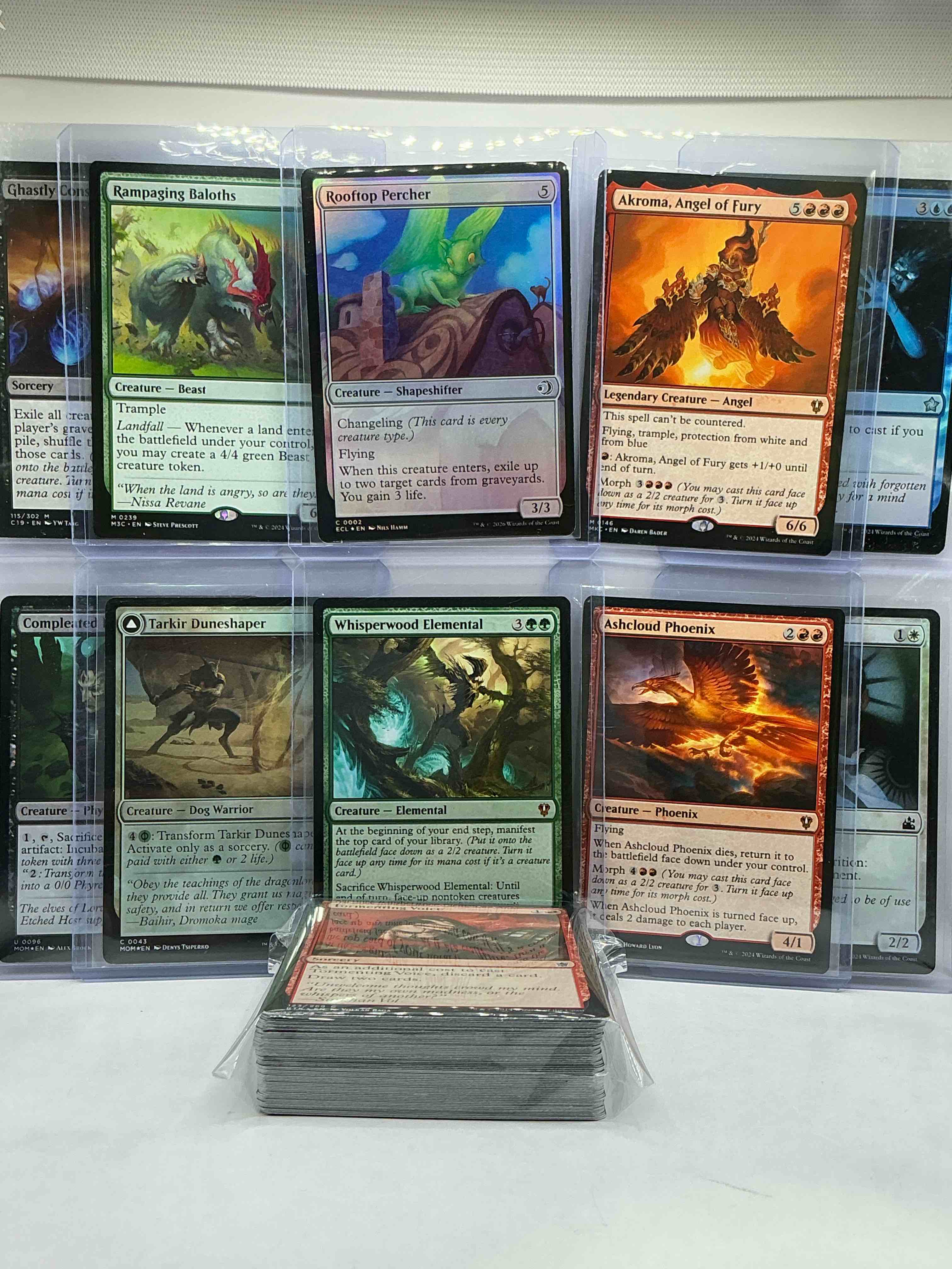 Condition photo showing New/Like New for magic the gathering 50 card lot! lot includes 10 rare or holo foil cards! all cards in excellent shape condition! a great way to join the mtg craze!