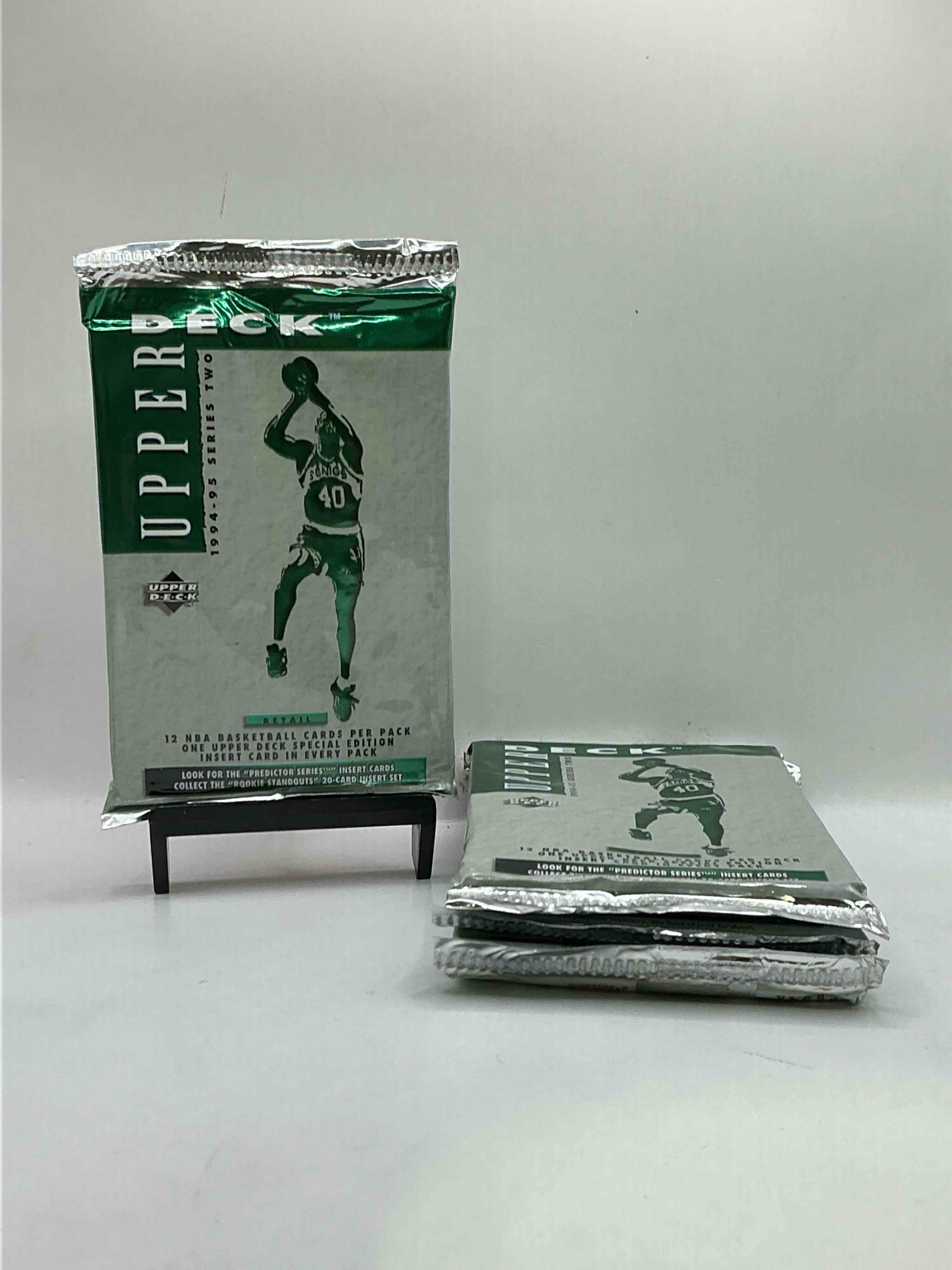 michael jordan!? wow... super rare 1994-95 upper deck basketball packs, direct from original box! search for awesome cards, michael jordan then & now card, grant hill rookie card, jason kidd rookie card, jalen rose rookie card & so much more!