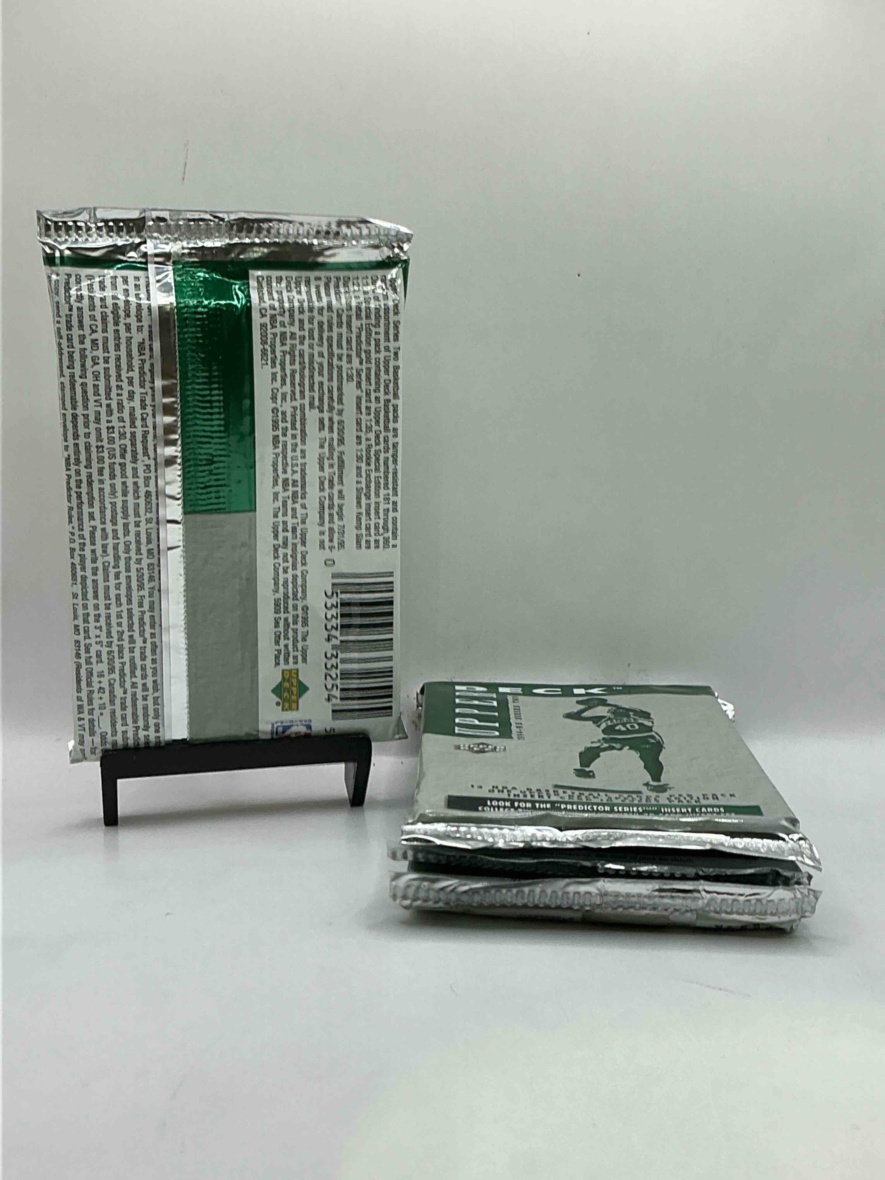 Condition photo showing New/Like New for michael jordan!? wow... super rare 1994-95 upper deck basketball packs, direct from original box! search for awesome cards, michael jordan then & now card, grant hill rookie card, jason kidd rookie card, jalen rose rookie card & so much more!