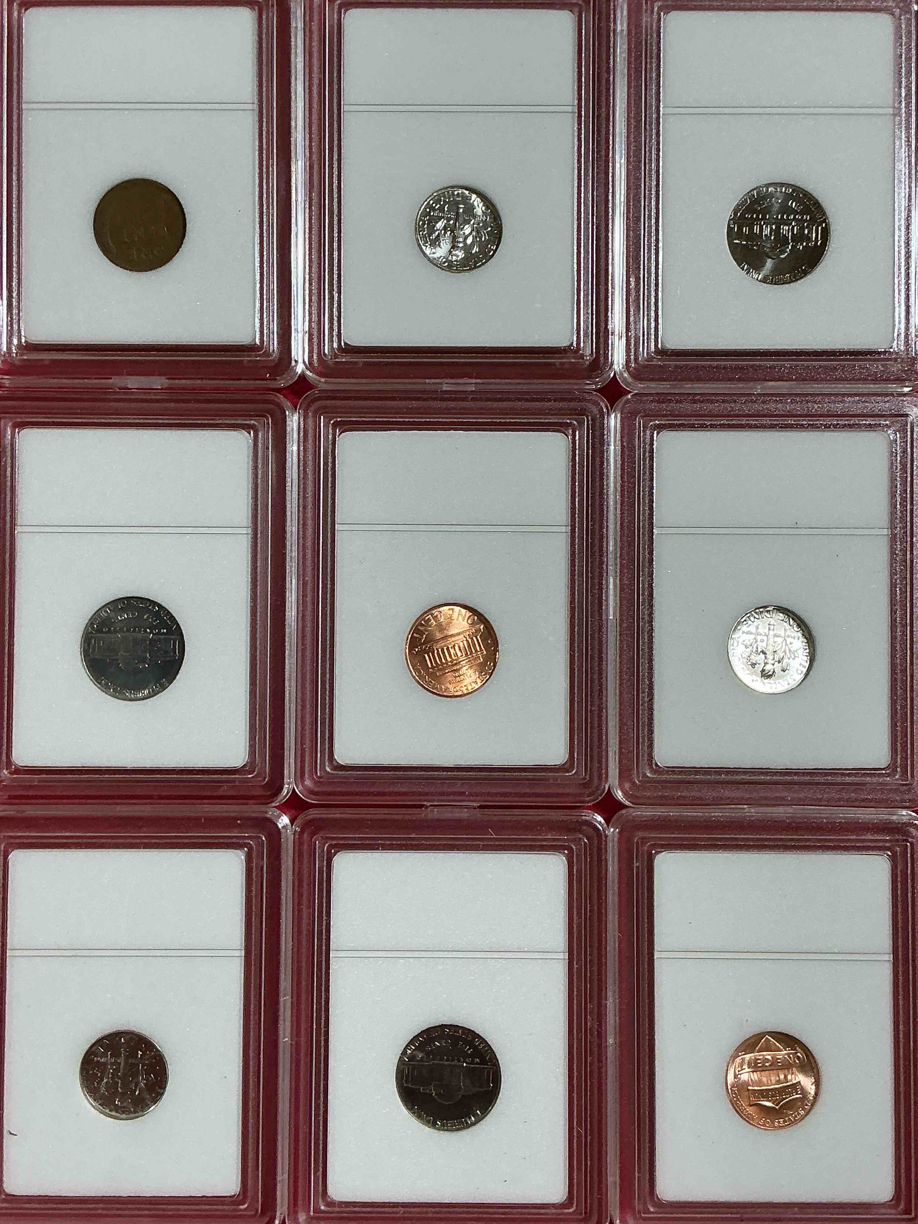 Condition photo showing Good Condition for collector's dream! 9 different rare, slabbed u.s. collector coins in certified/catalogued protective slab cases! a great way to build an incredible collection of protected, rare u.s. coins! great for the coin fan & collector!
