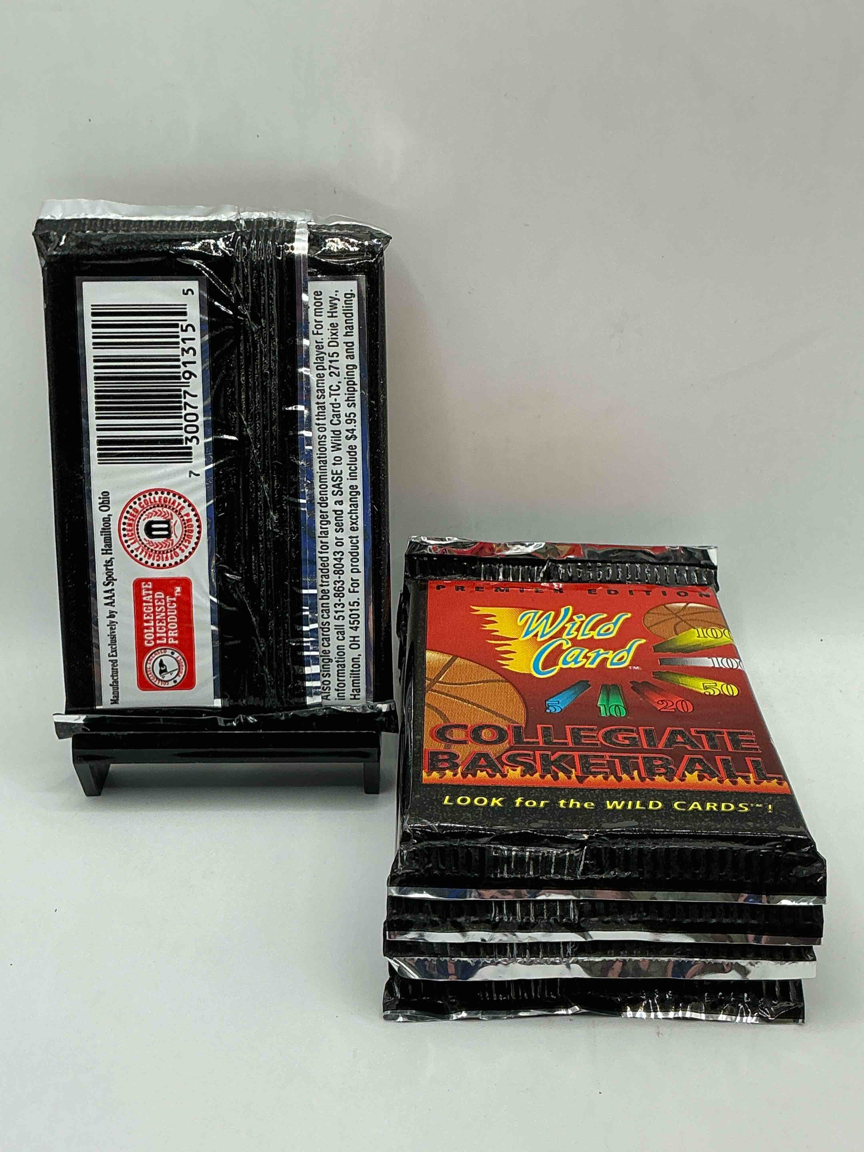 Condition photo showing New/Like New for wild card premier edition 1992 basketball card packs! look for the wild cards! basketball packs! 