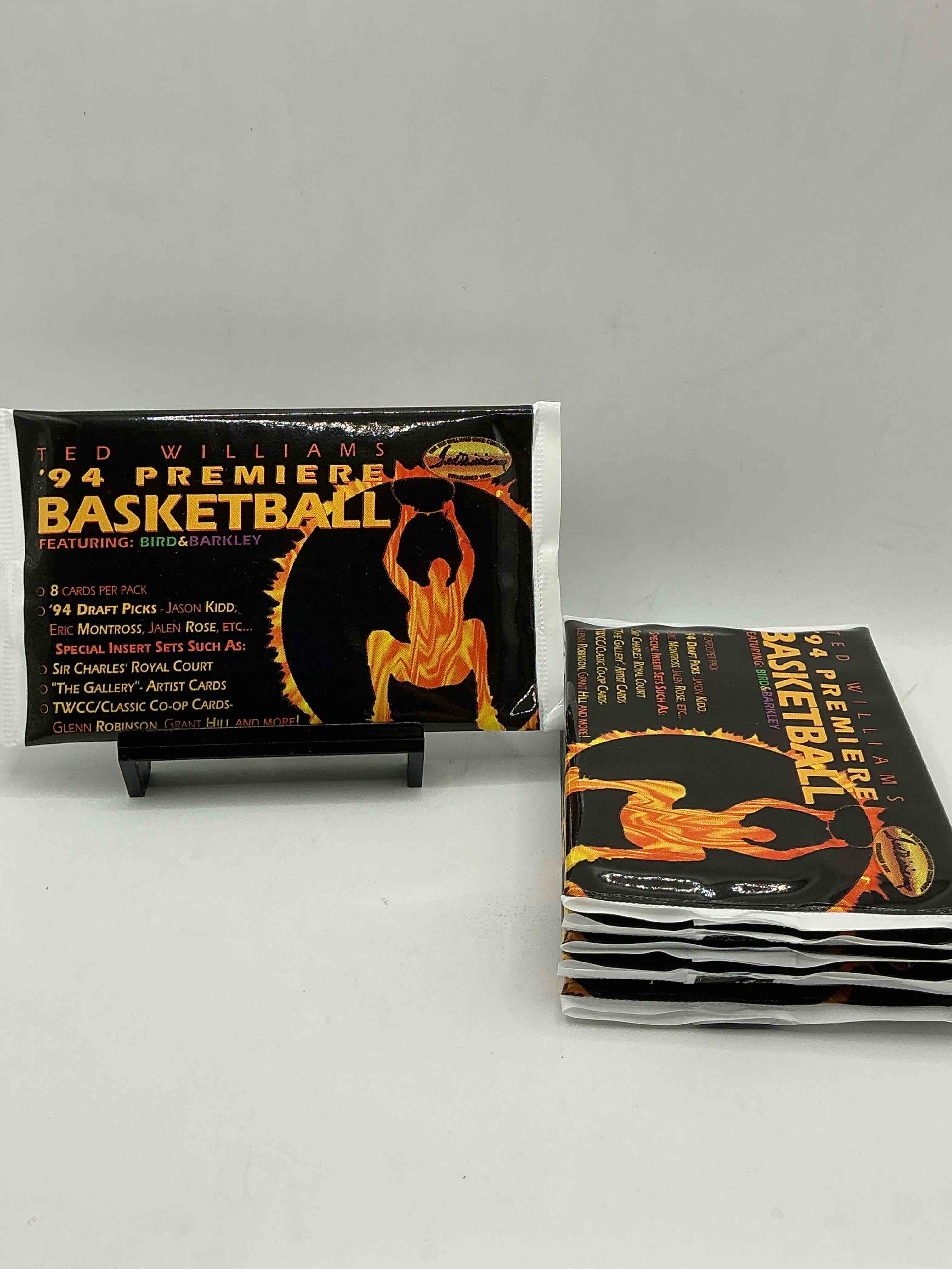 1994 ted williams premiere unopened basketball packs! search for jason kidd & grant hill rookies, along with other big names from the year! look for exclusive co-op cards! wow!