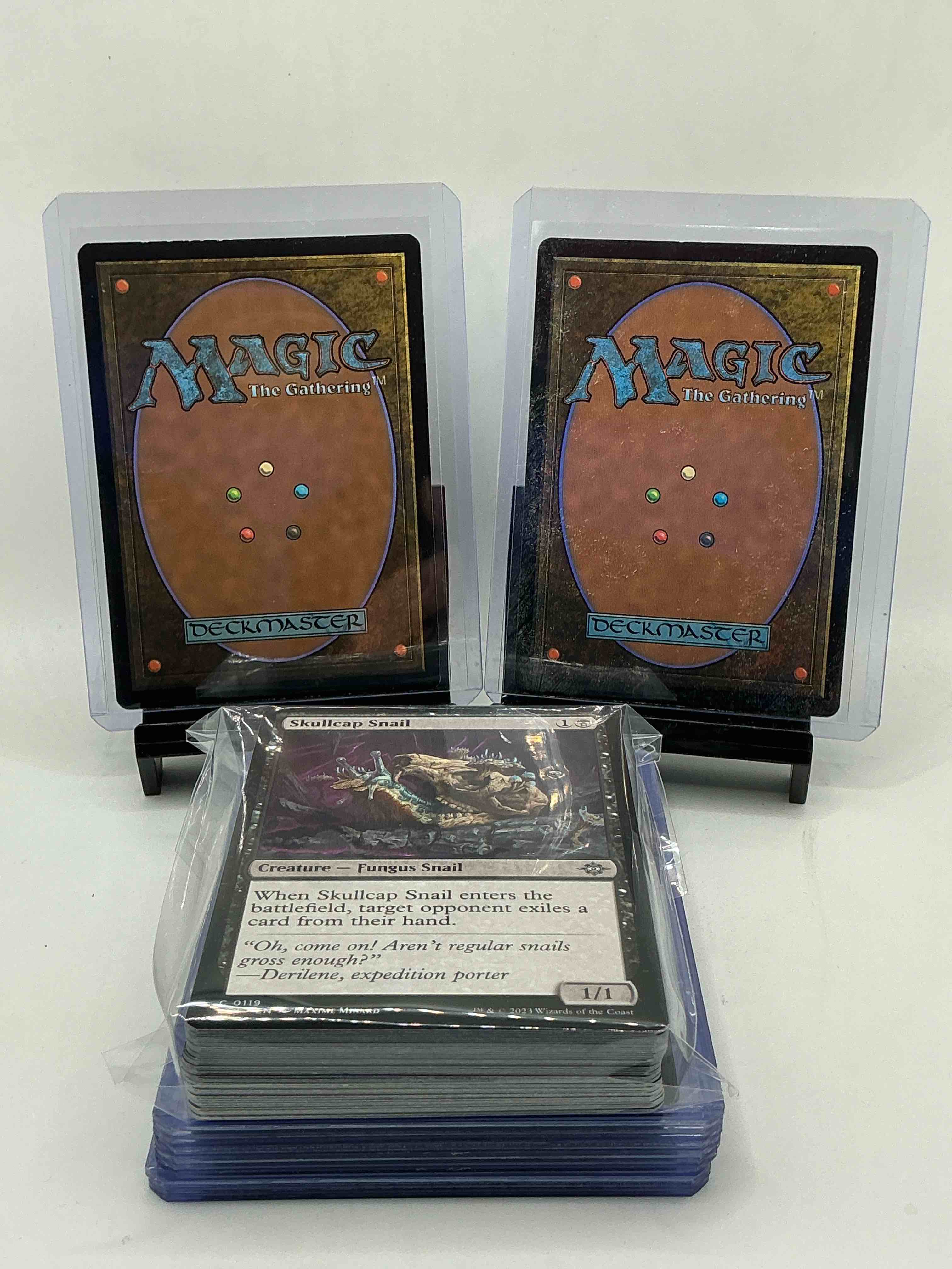 Condition photo showing New/Like New for magic the gathering 50 card lot! lot includes 10 rare or holo foil cards! all cards in excellent shape condition! a great way to join the mtg craze!