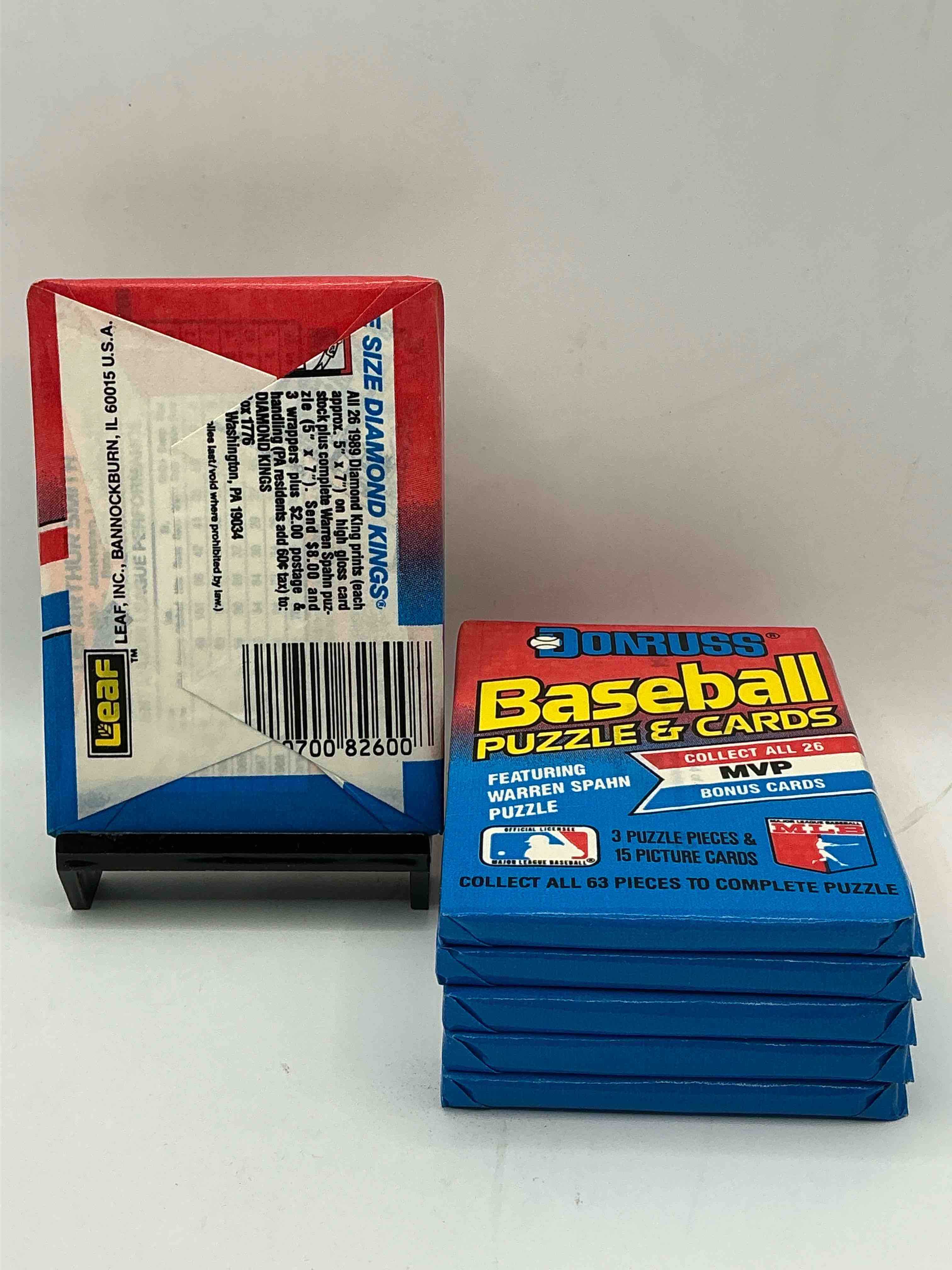 Condition photo showing New/Like New for ken griffey jr & randy johnson rookies!? 1989 donruss baseball unopened sports card wax packs! direct from original retail case! search for valuable ken griffey jr. & randy johnson rookie cards as well as valuable bo jackson