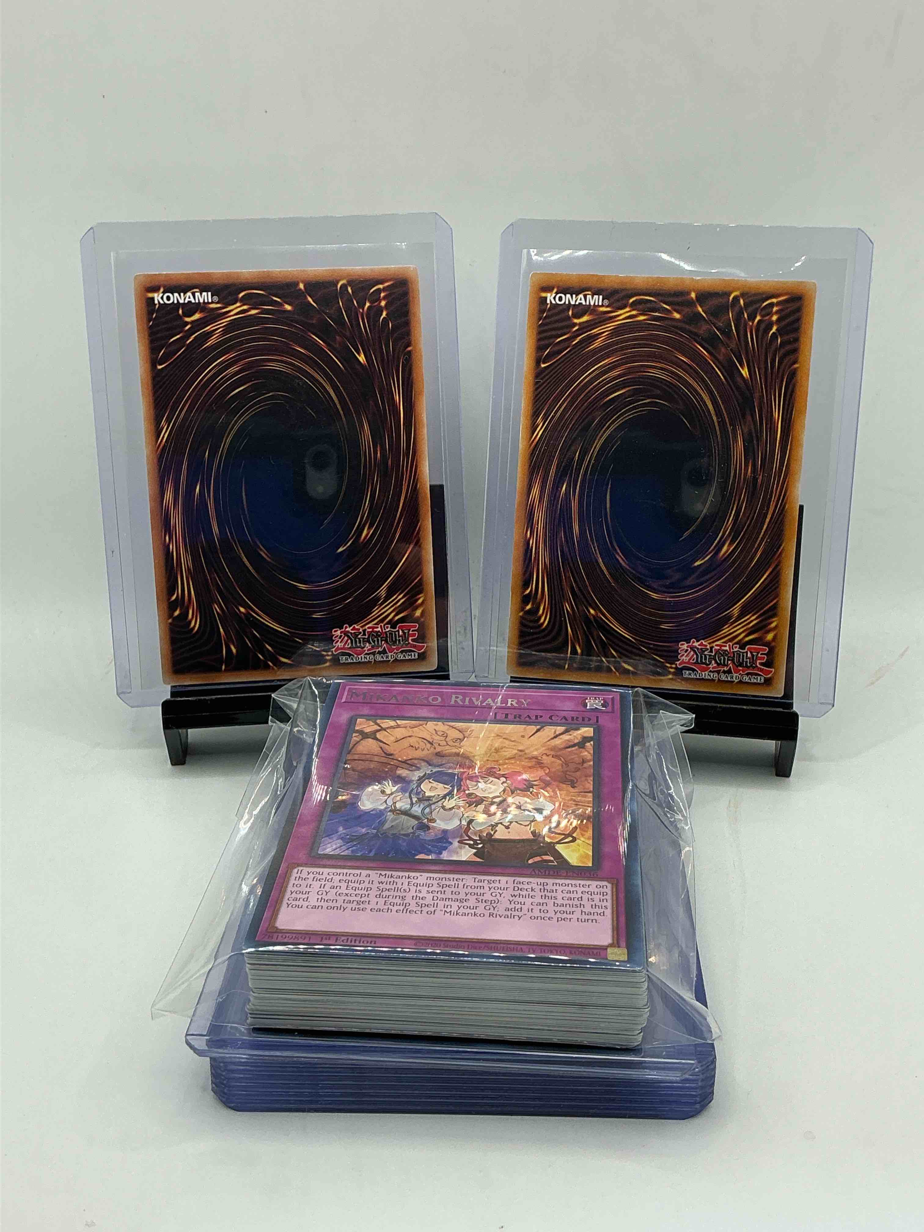 Condition photo showing New/Like New for yu-gi-oh 50 card lot! join the craze of yu-gi-oh with these awesome cards! this 50 card lot includes the big three yu-gi-oh category cards, monsters, spells & traps! this 50 card lot includes some of all three! wow! perfect time to start collecting!