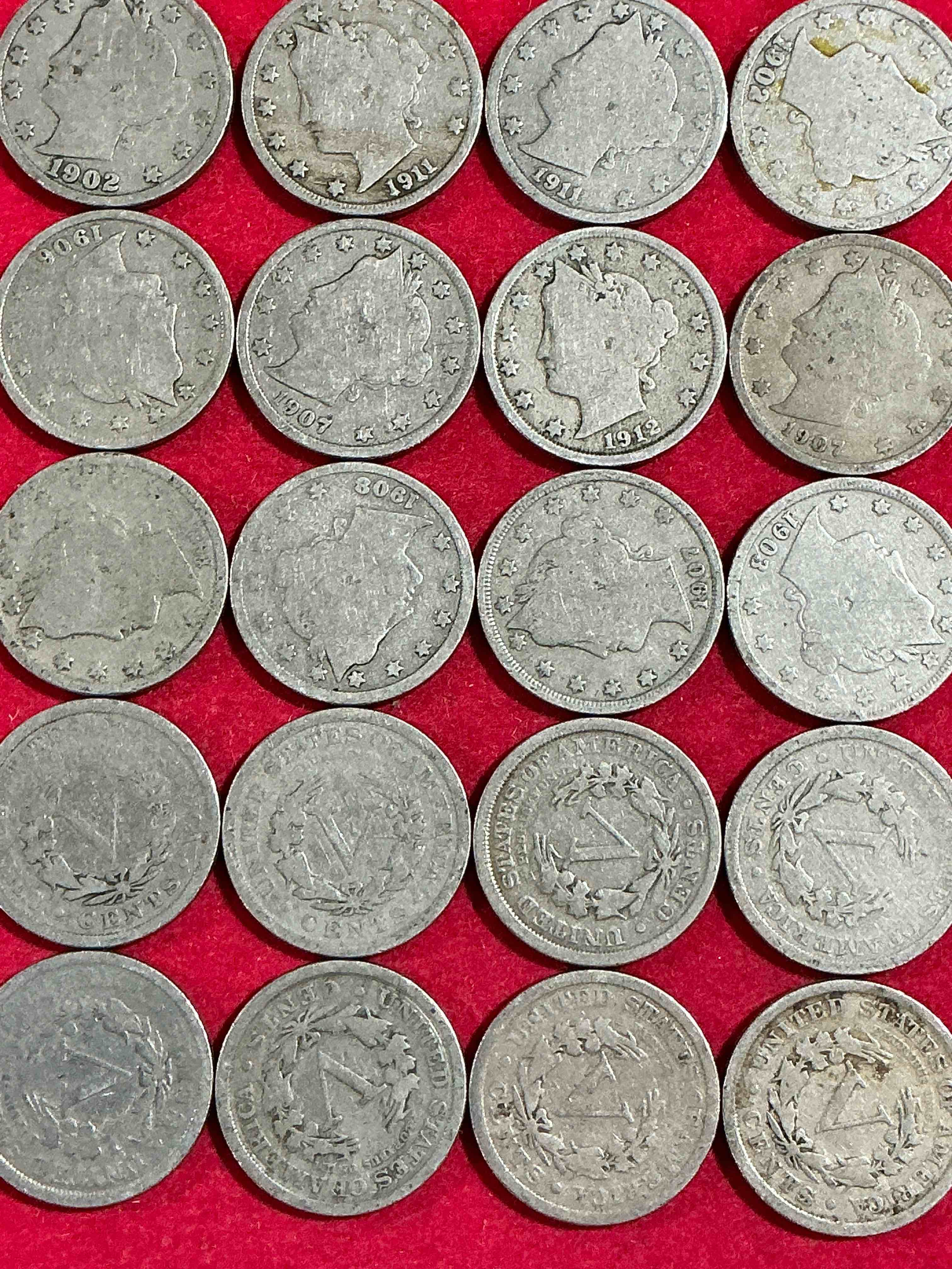 Antique U.S. V Nickels! Think Of The History These Coins Have Seen!, Liberty Head V Nickels Were Minted Up Until 1913 & Were The Style Of Nickels Before Buffalo Nickels. Own Some Cool Pieces Of History! Rare To See These Coins With The "Date On" In Circulated Condition!