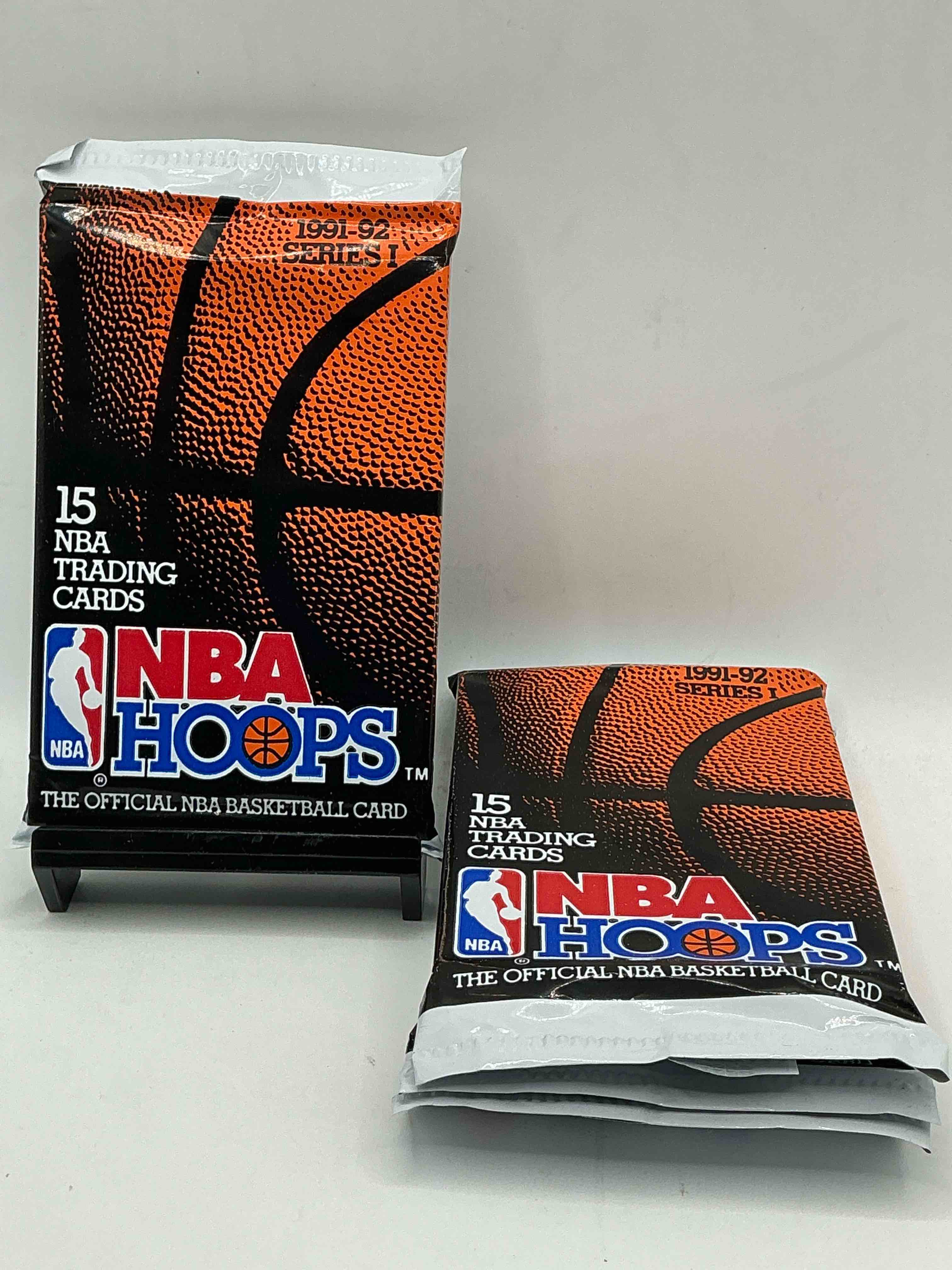 1991-92 nba hoops series i unopened packs direct from original box! these packs have some awesome cards, search for incredible jordan cards! also, the randomly packed team usa cards in random packs!