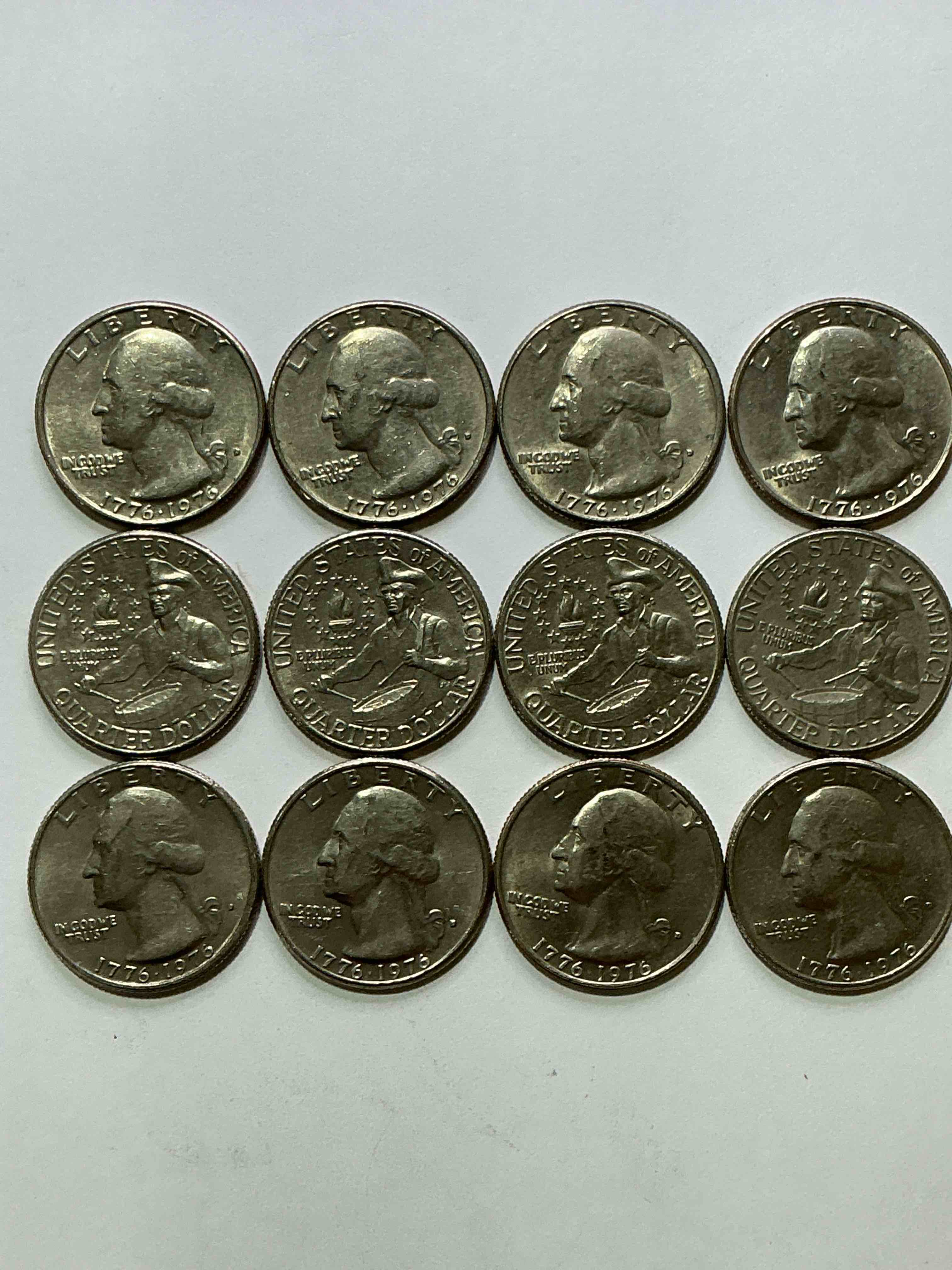1976 bicentennial bliss! in 1976 the u.s. mint produced coins celebrating the 200 year anniversary of america. up for auction are awesome examples of quarters produced for this... the infamous 200 year anniversary edition! highly desirable for collectors! own pieces of history & get ready for america's 250 year anniversary coming soon!
