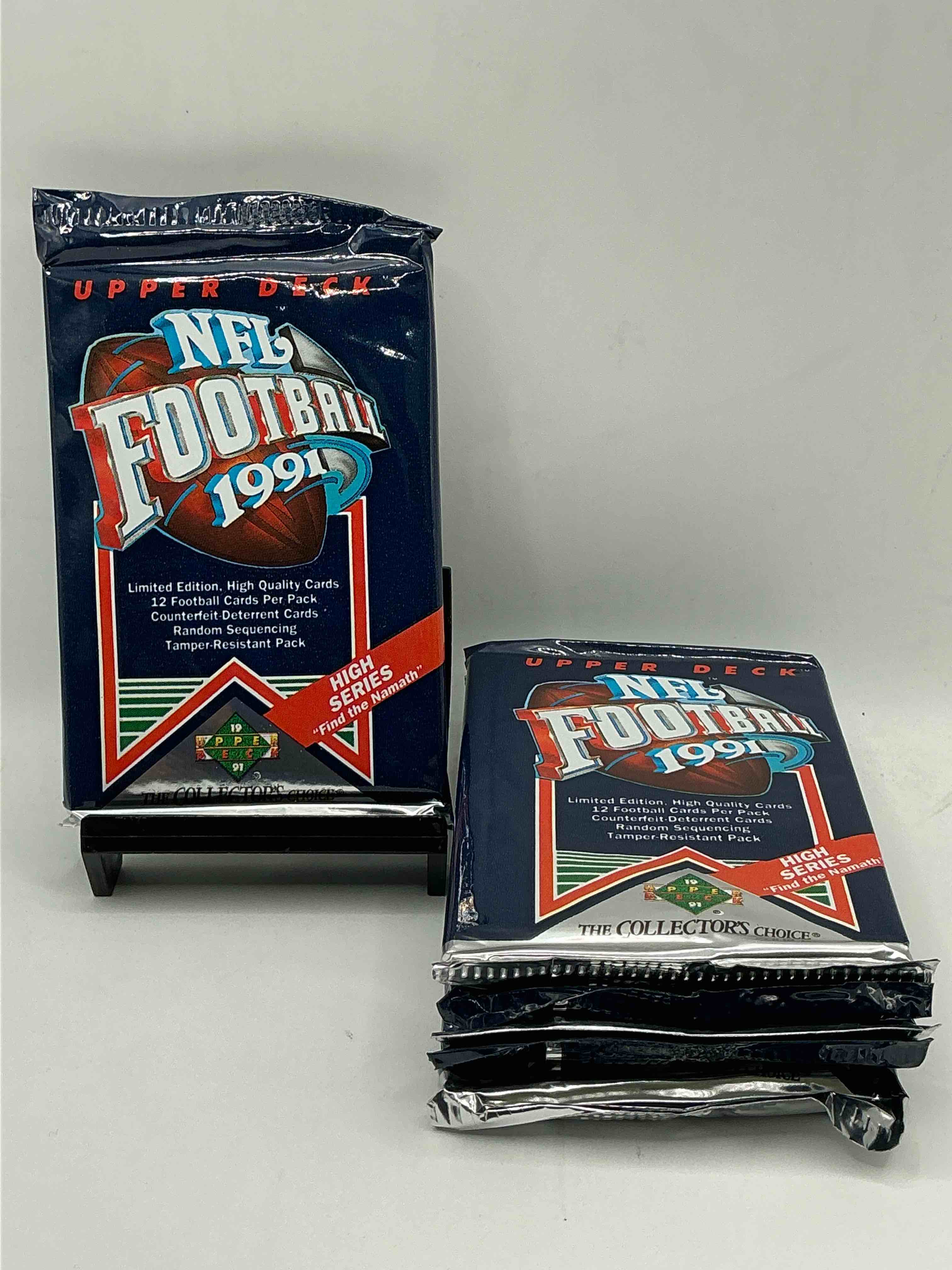 Rare & Vintage! 1991 Upper Deck Premier Edition Unopened NFL Football Packs! Direct From Original Box! Brett Favre Rookie Year! Search For Brett Favre Rookie & Other 80s Stars!