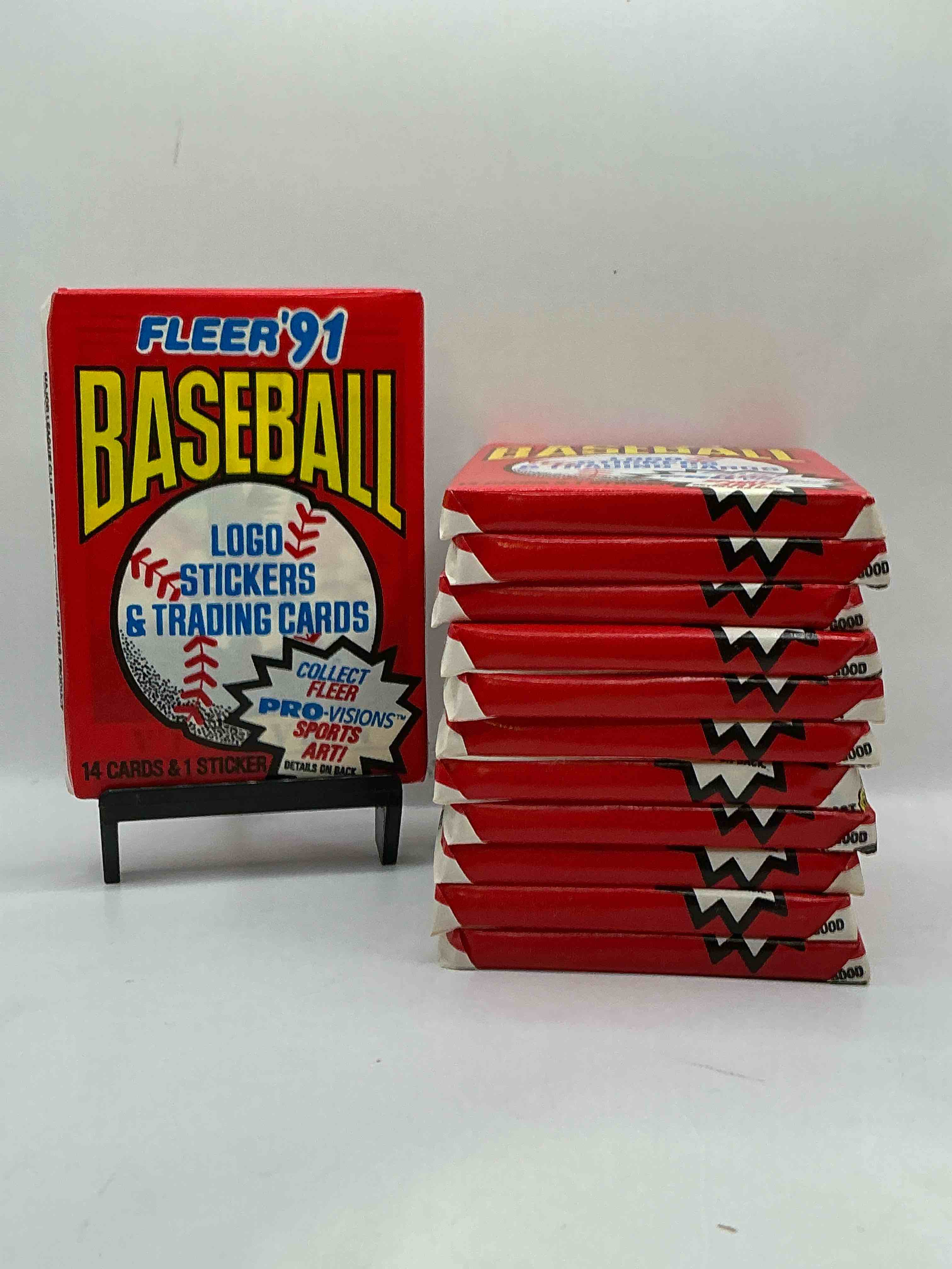 1991 fleer baseball unopened pack, direct from original sealed retail case! search for griffey jr. & barry bonds "generation stars" combo card #710 (psa 10 value $200), nolan ryan, don mattingly & so much more!